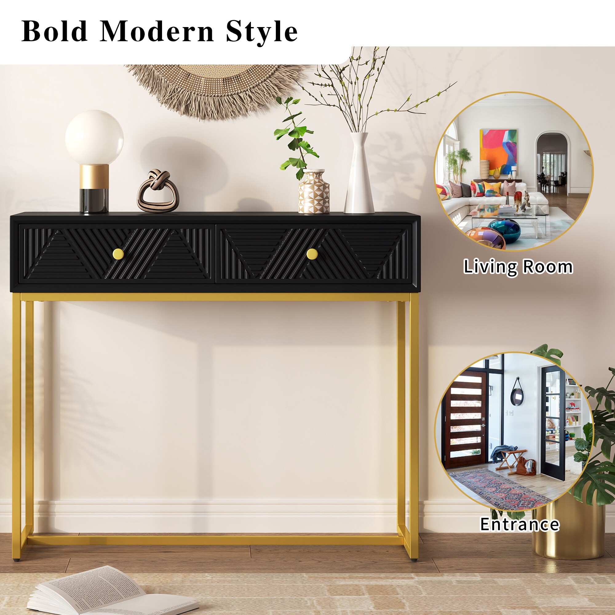 ModernLuxe N715P201976B Console-Sofa-Tables - View #4