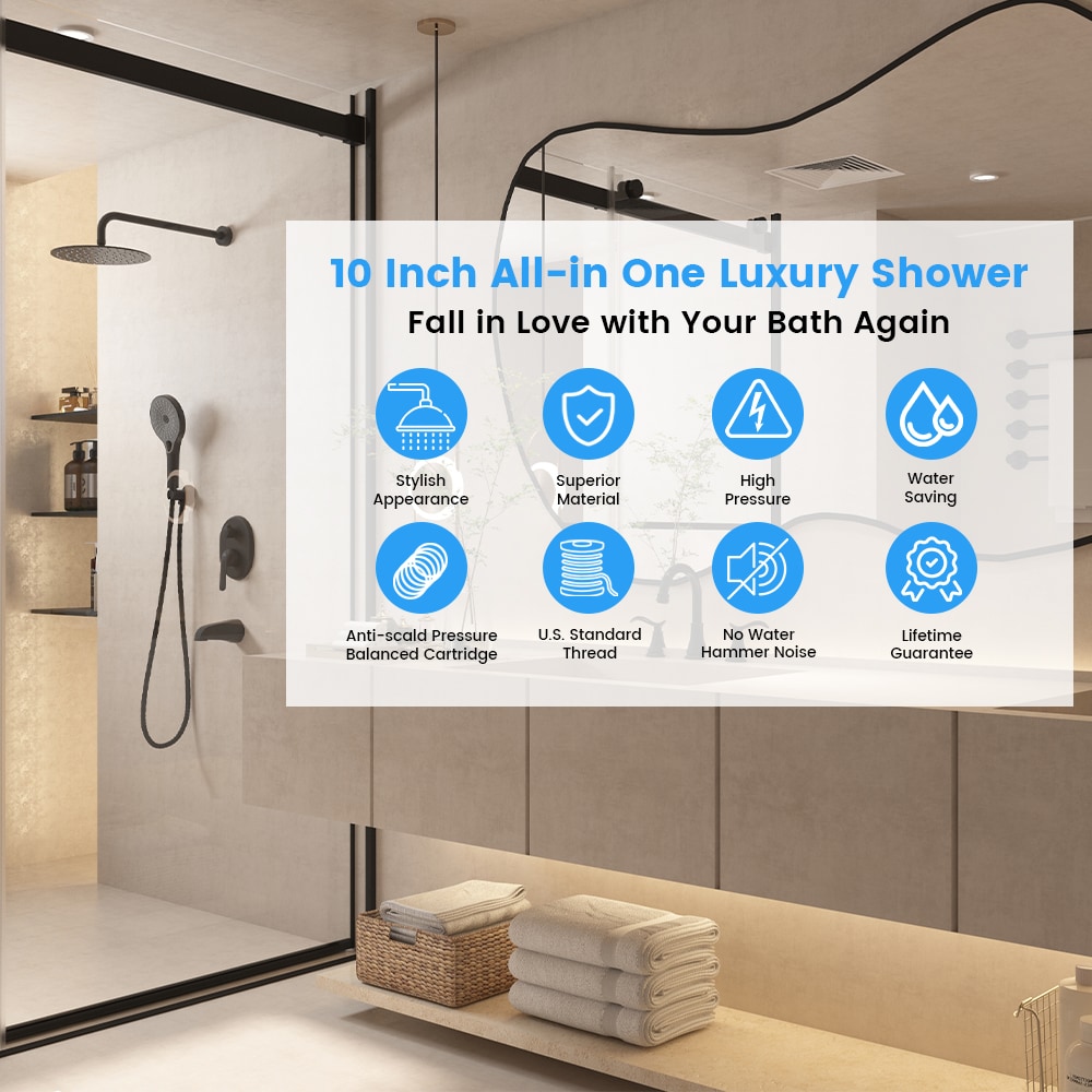 CASAINC CS12B-12MB Showerhead-Bar-Panels - View #13