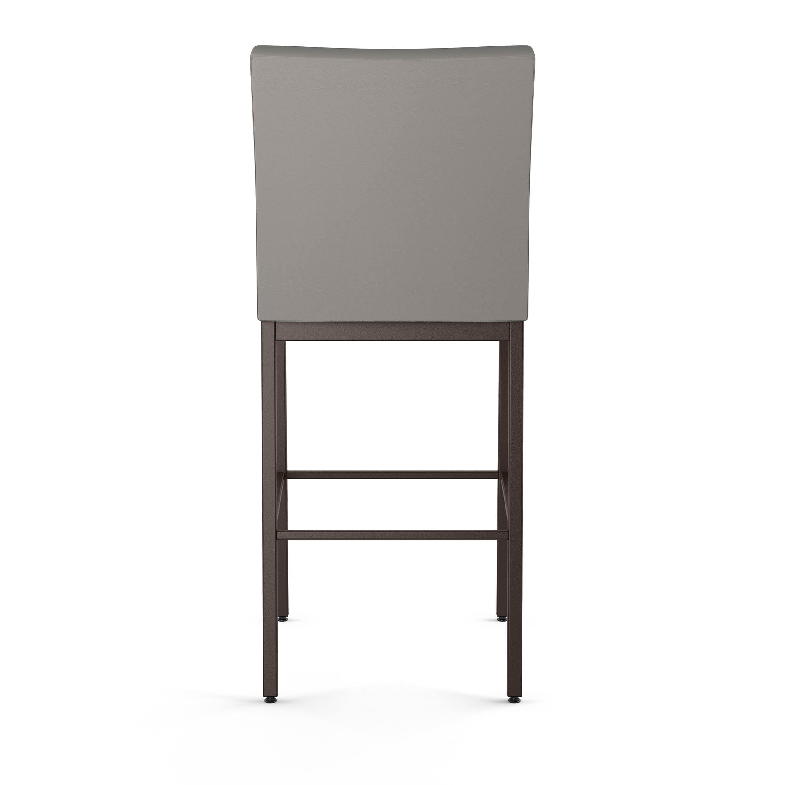 Elegant Perry 26'' Beige Faux Leather Counter Stool with Metallic Base