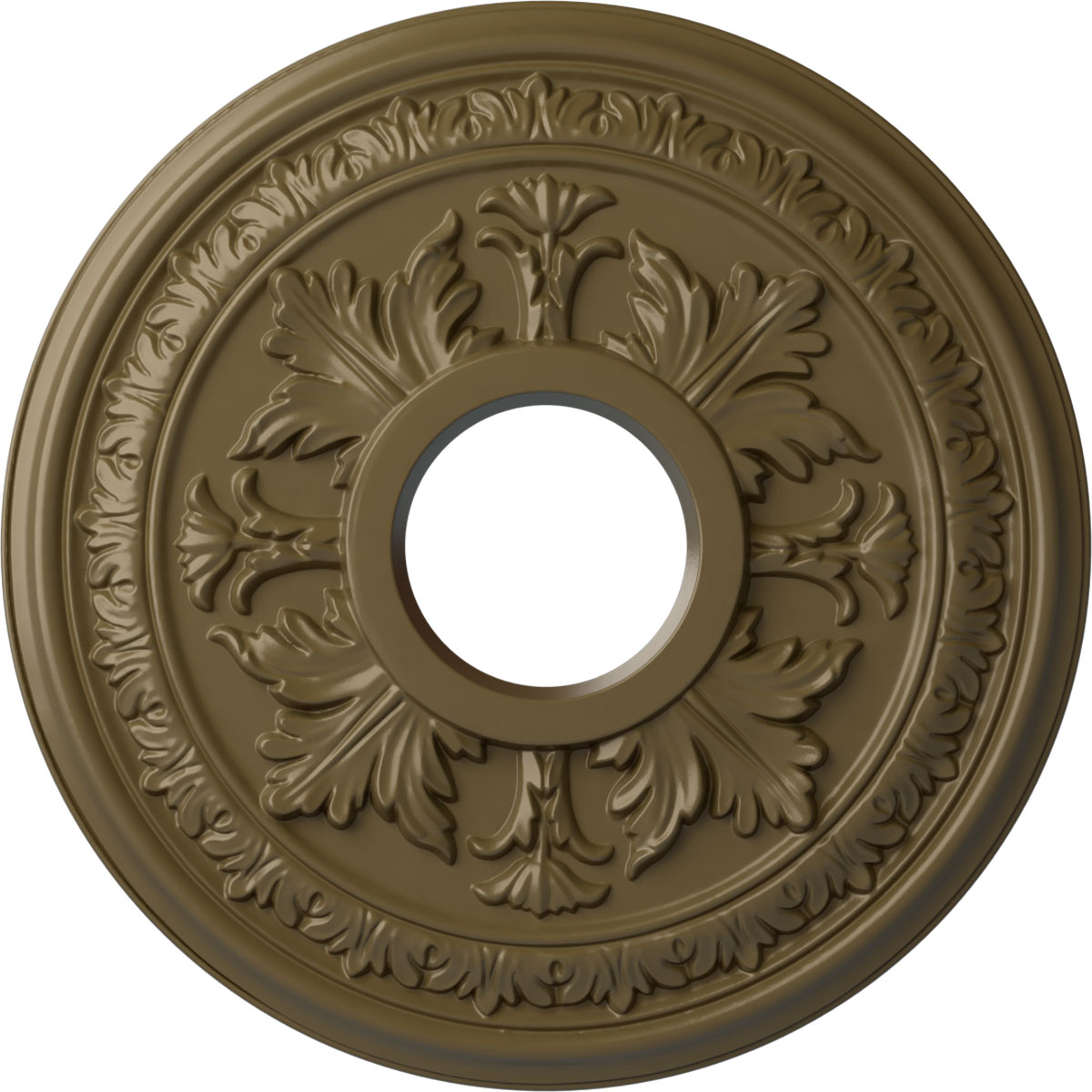 Ekena Millwork CM15BAMMF Baltimore 15.375-in W x 15.375-in L Painted Mississippi Mud Polyurethane Whole Ceiling Medallion