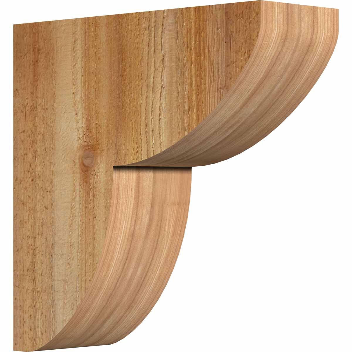 Ekena Millwork COR04X12X12CRE00RWR 4-in x 12-in x 12-in Crestline Unfinished Western red cedar Wood Paintable/Stainable Corbel