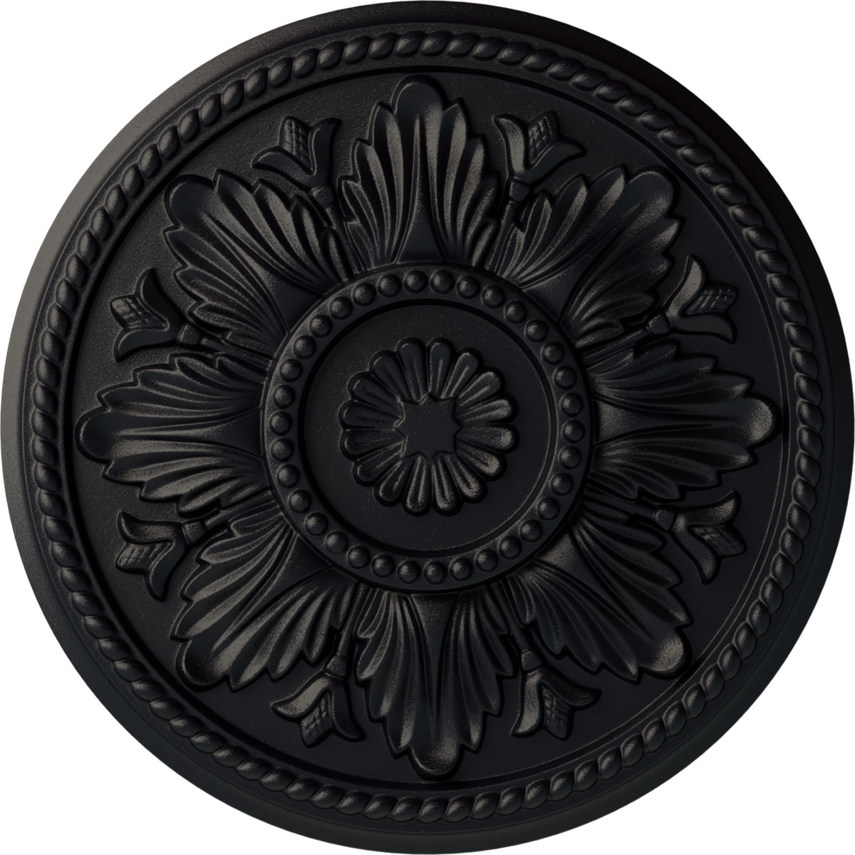 Ekena Millwork CM18EDSGS Edinburgh 18-in W x 18-in L Painted Steel Gray Polyurethane Whole Ceiling Medallion