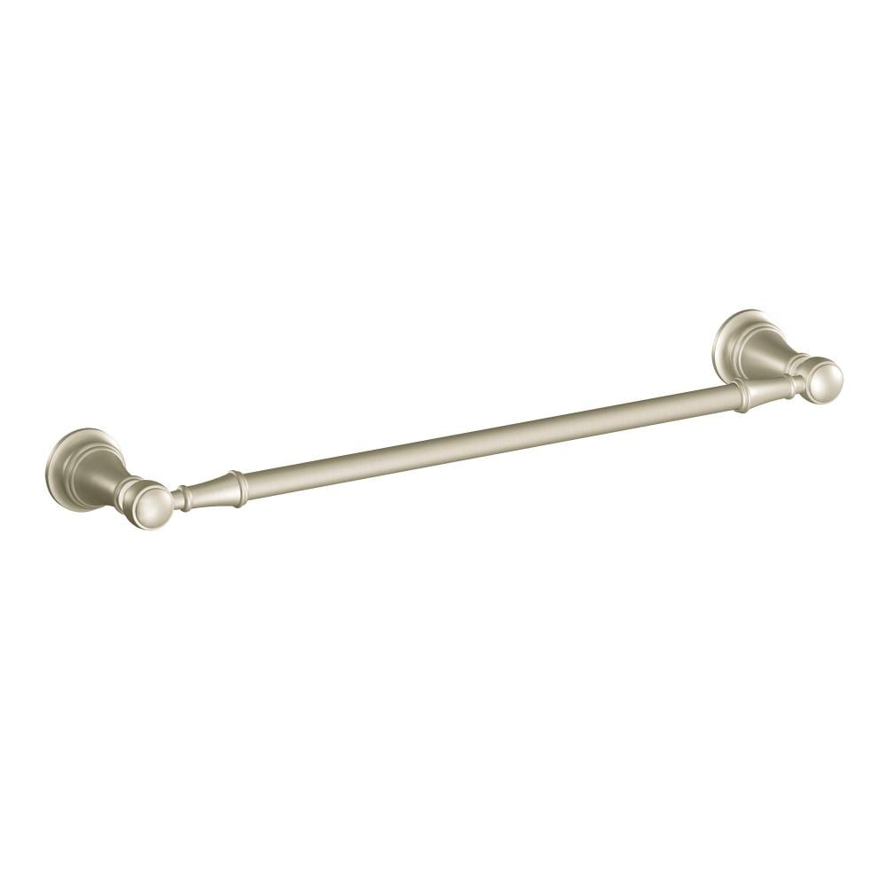 Moen YB8424BN Weymouth 24-in Brushed Nickel Wall mount Single Towel Bar