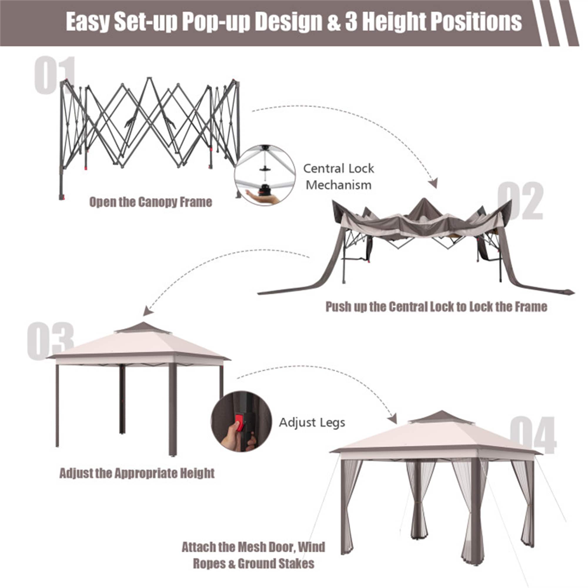 BABOOM BOM-10470BE-CO Wood-Resin-Gazebos - View #9