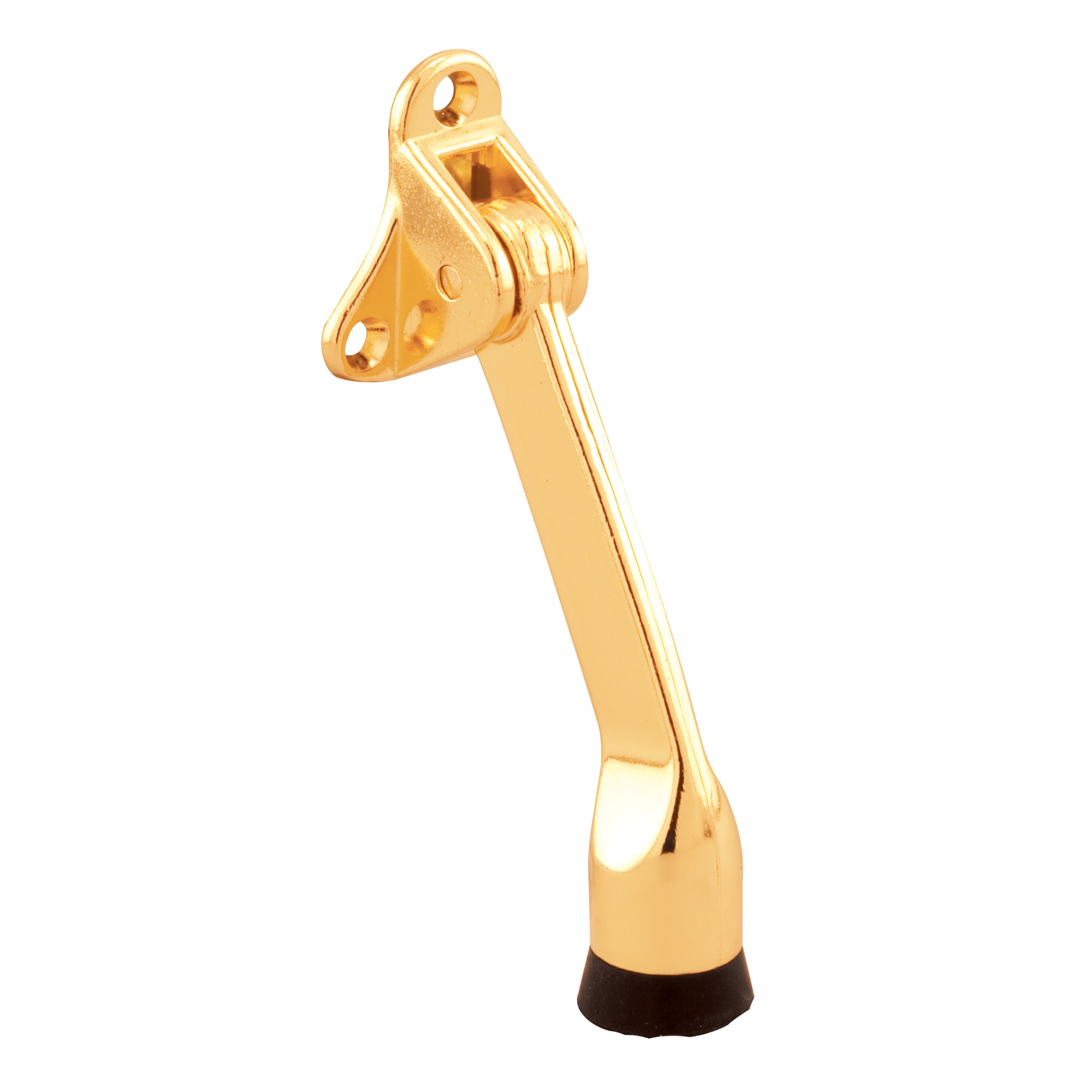 Prime-Line MP4543 3-1/2-in Polished brass Kick-down Door Stop