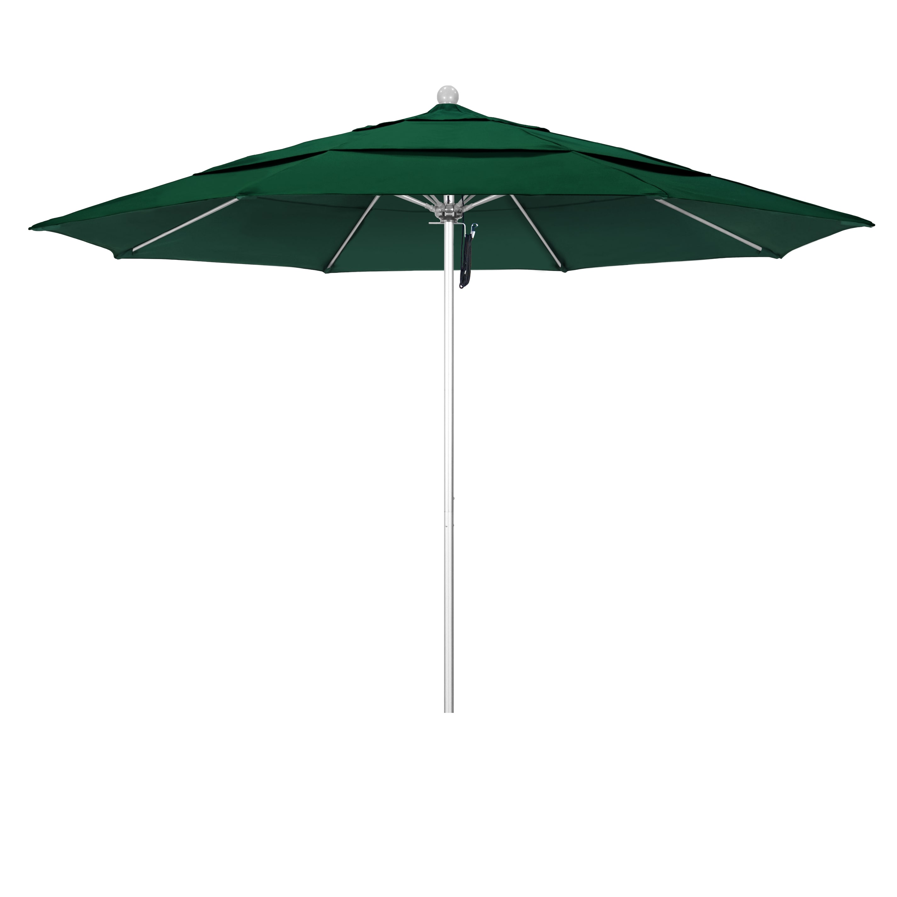 California Umbrella ALTO118002-5446-DWV 11-ft Aluminum Green No-tilt Market Patio Umbrella