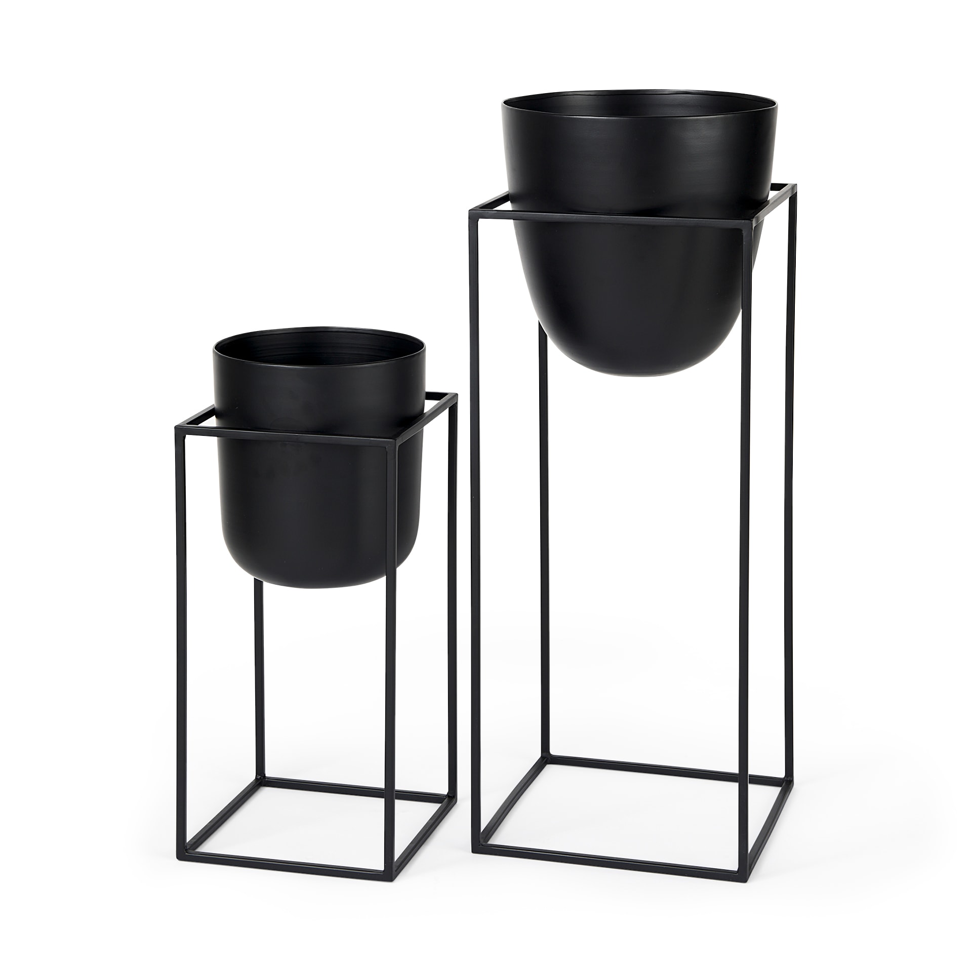 Mercana 68828 Bumble 31.89-in H x 11.81-in W Black Indoor/Outdoor Round Cast iron Plant Stand