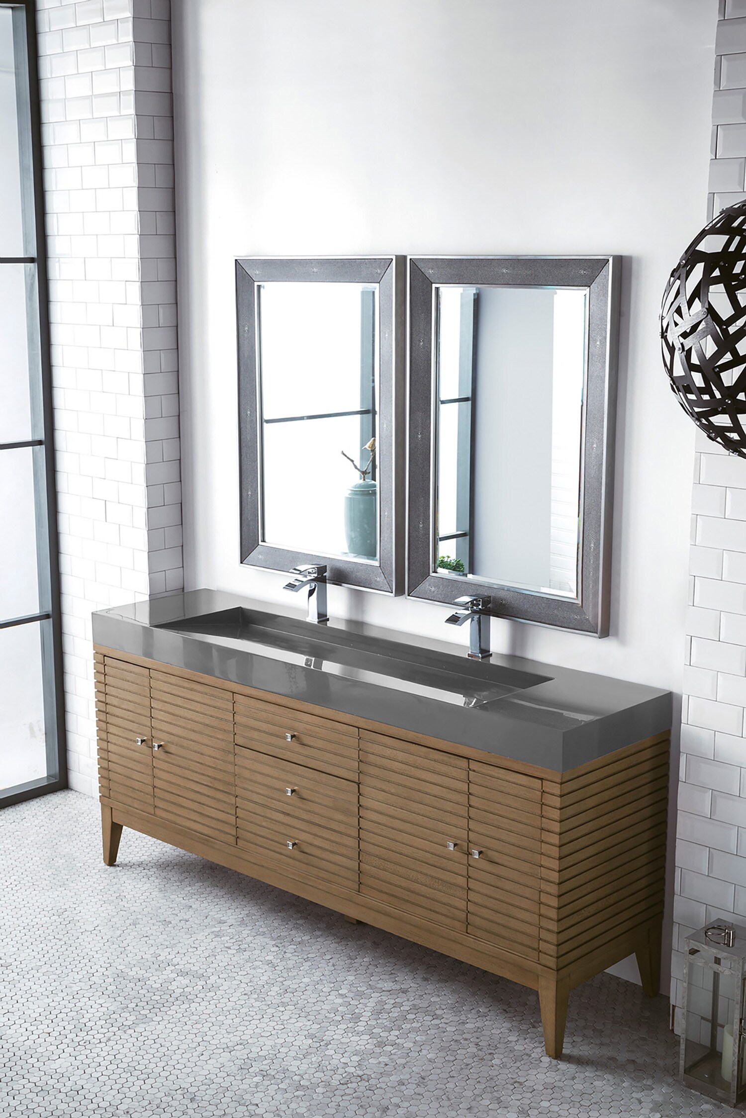 James Martin Vanities 210-V72D-WW-DGG Bath-Vanity-Combo - View #3