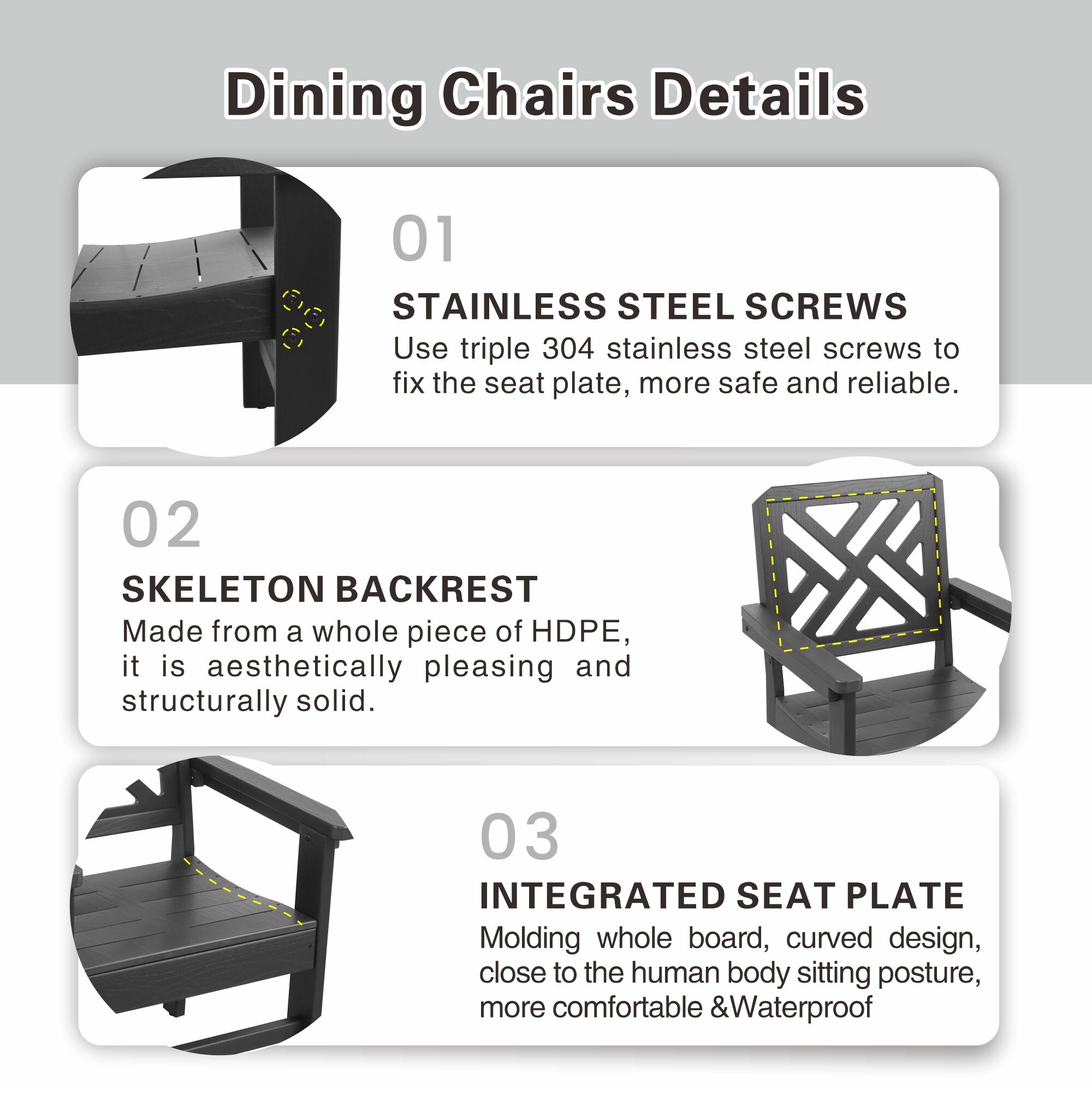 Mondawe MO-501PGY Patio-Dining-Sets - View #5