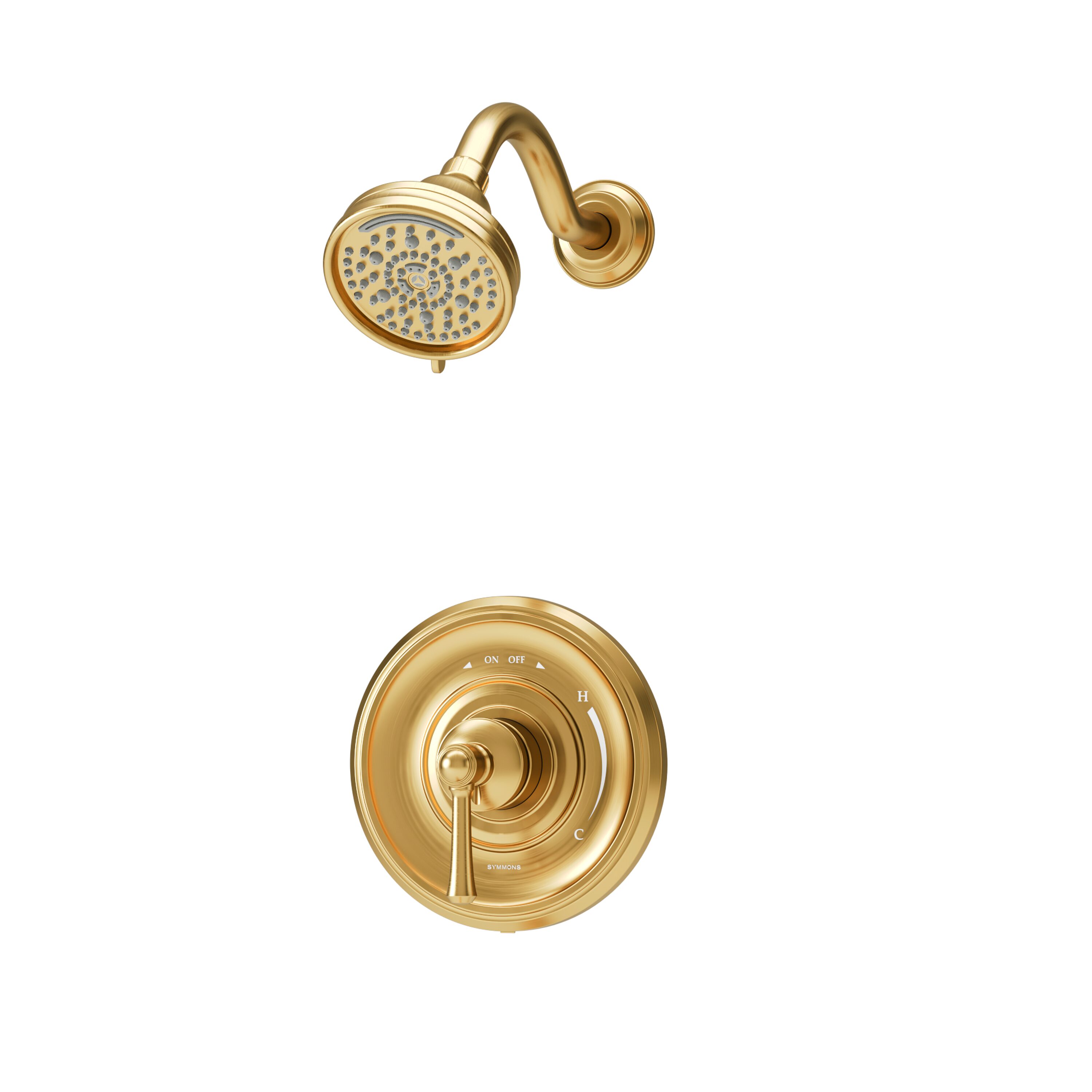 Symmons 5891BBZ15TRM Braston Brushed Bronze 1-handle Multi-function 4.07-in Round Shower Faucet