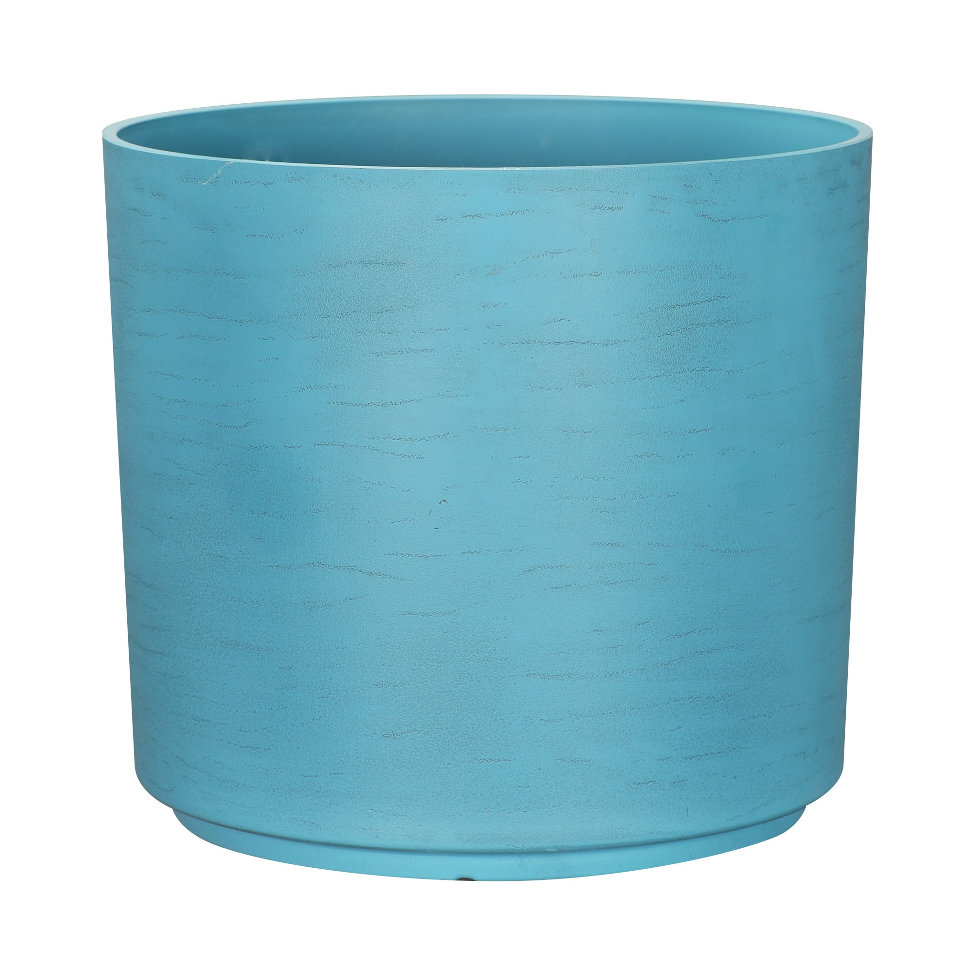 Style Selections PLHZ214TAH Round 13.26-in W x 12.5-in H x 13.26-in D Blue Resin Contemporary/Modern Indoor/Outdoor Planter