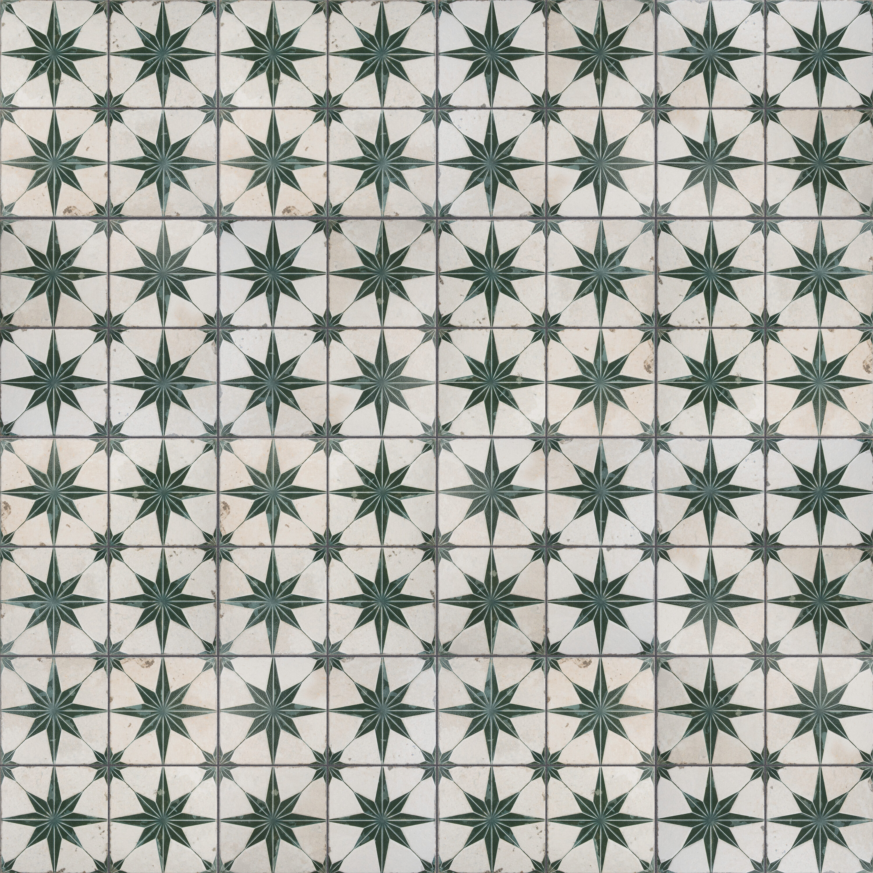 Affinity Tile FPESTRLS Kings Star Luxe Sage 18-in x 18-in Multi-finish Ceramic Patterned Large format Floor and Wall Tile ( 10.95-sq ft Carton )