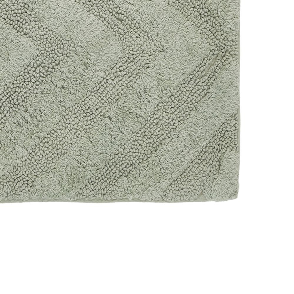 Hugo Dark Sage Cotton Tufted Non-Slip 20" x 20" Bath Rug