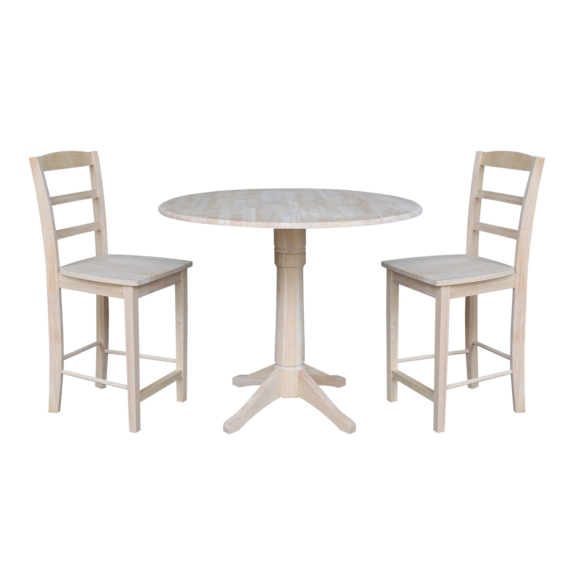 International Concepts K-42DPT-27-S402-2 Natural Casual Dining Room Set with Round Table (Seats 4)