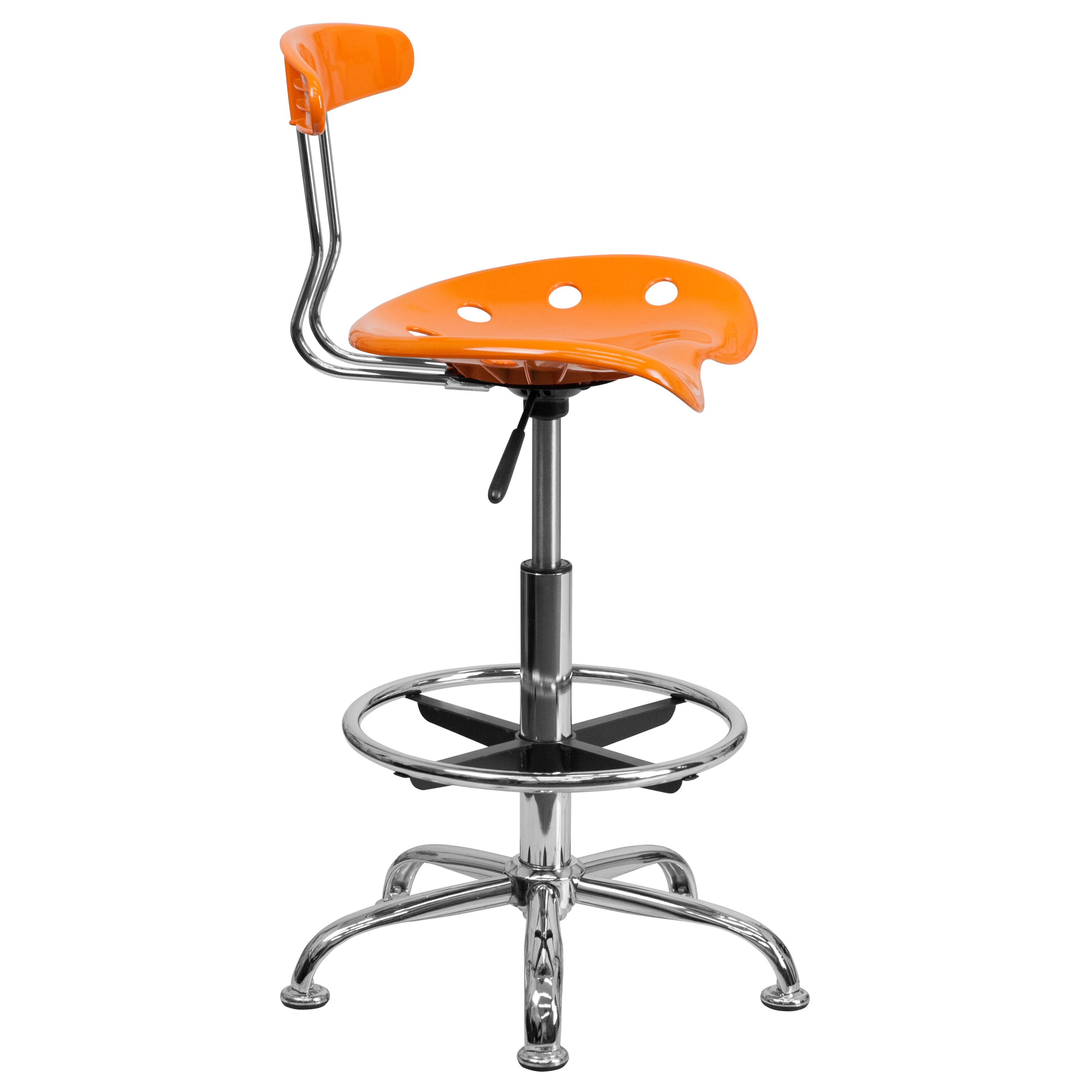 orange drafting chair