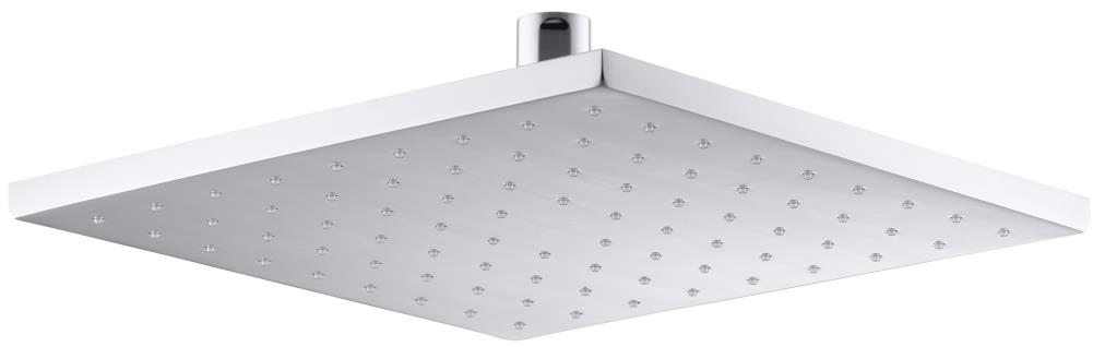 KOHLER K-13696-G-CP 1.0 -Spray Polished Chrome 10-in Square Fixed Rain Shower Head 1.75 GPM