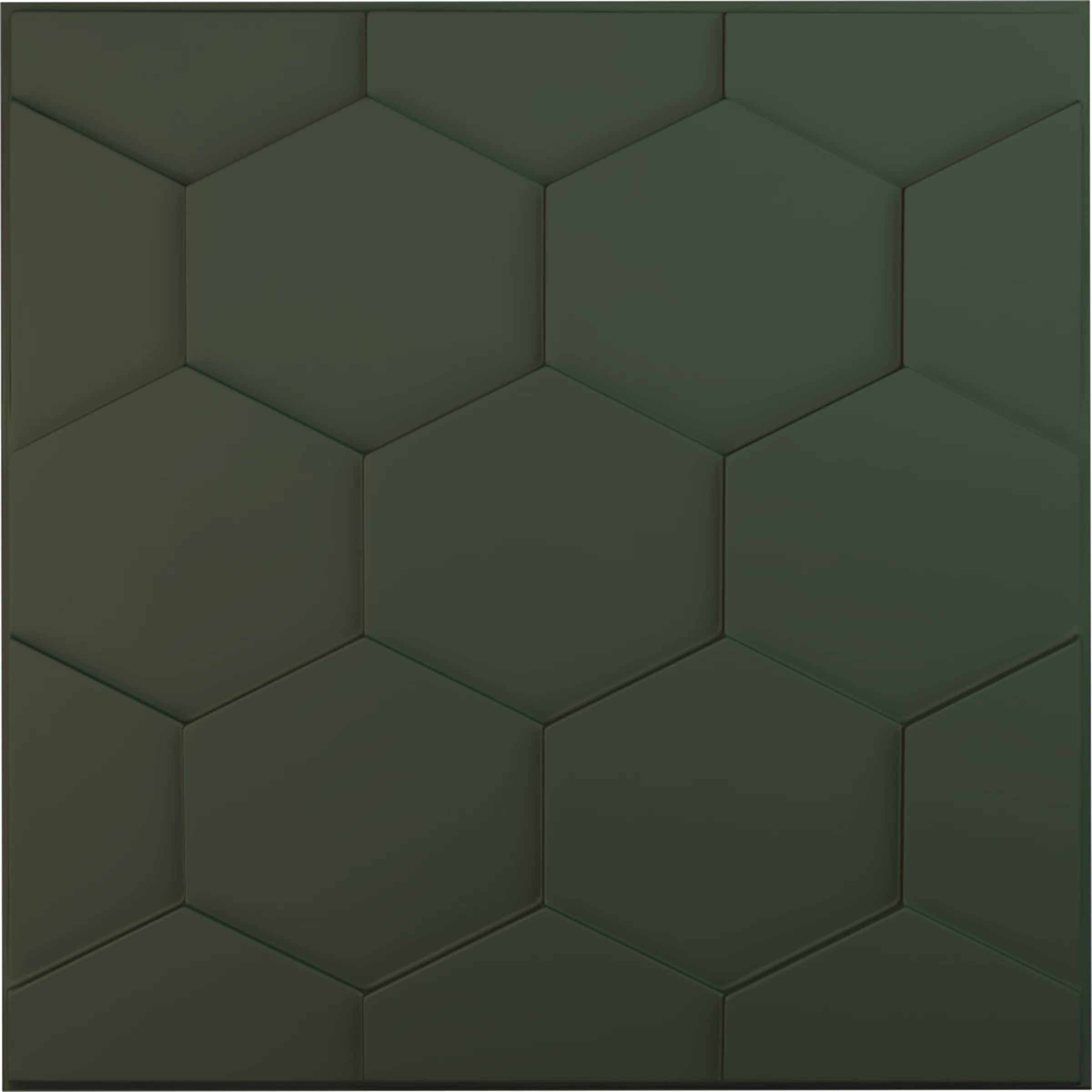 Ekena Millwork WP20X20HBGHC-CASE-12 19-5/8-in x 19-5/8-in Embossed Paintable/Stainable Green PVC Wall Panel ( 12 -Pack, Covers 32.04-sq ft )
