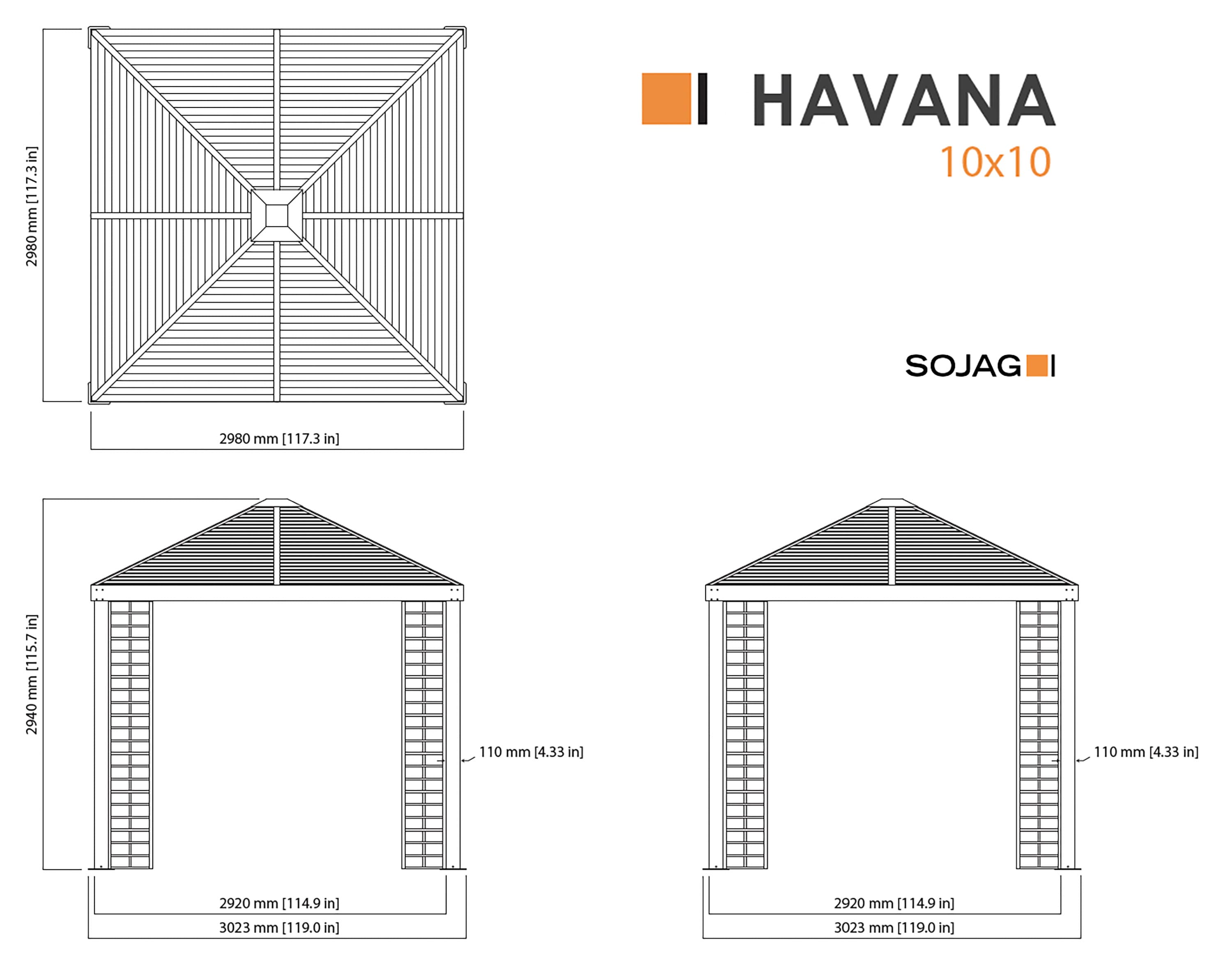 Sojag 500-9169454 Wood-Resin-Gazebos - View #2