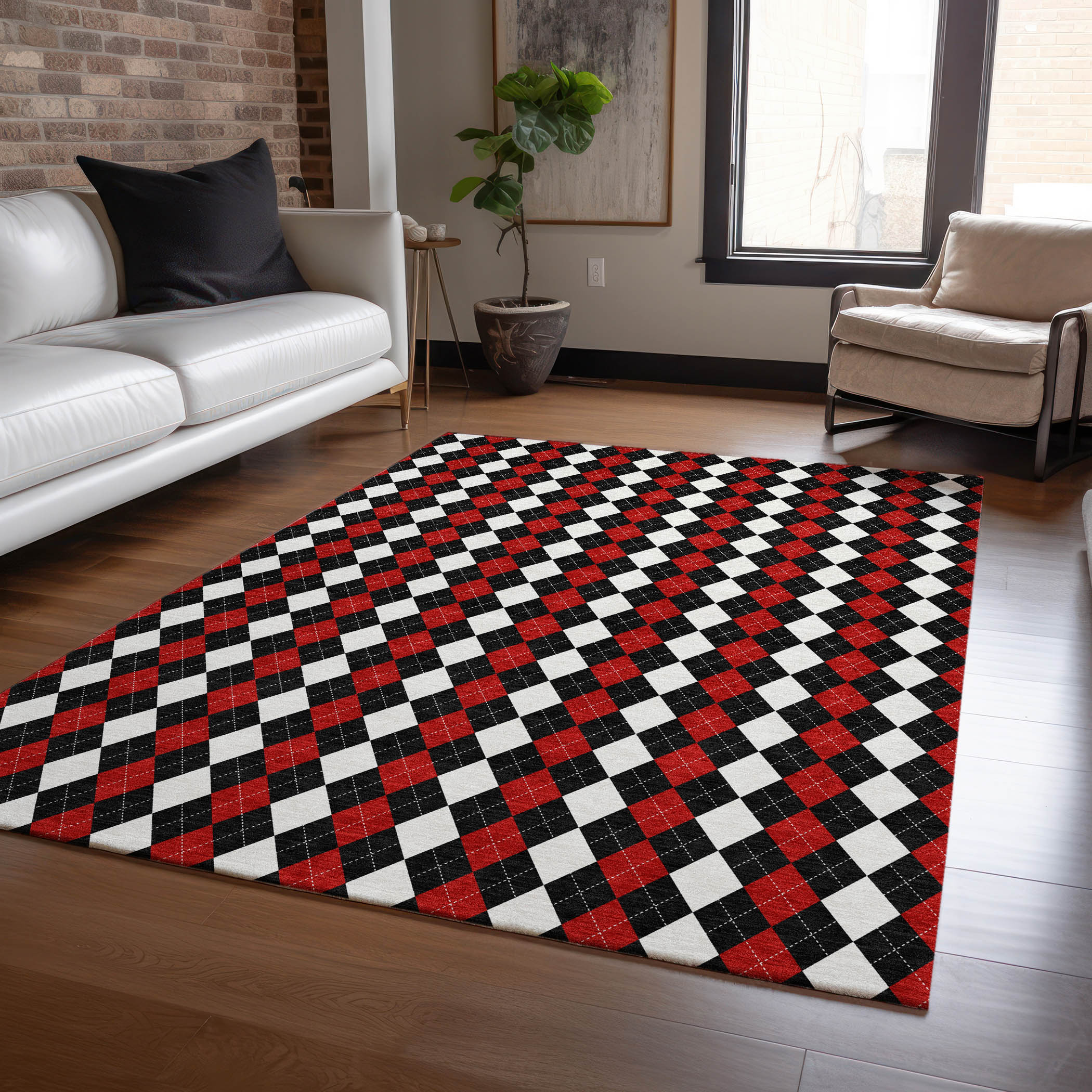 Addison Rugs ACN1812BK9X12 Chantille ACN1812BK 9 x 12 (ft) Loomed Polyester Black Rectangular Indoor/Outdoor Machine washable Area rug