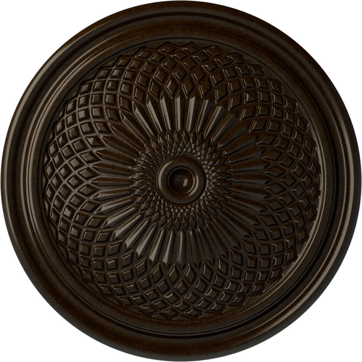 Ekena Millwork CM22TNBZS Trinity 22-in W x 22-in L Painted Bronze Polyurethane Whole Ceiling Medallion