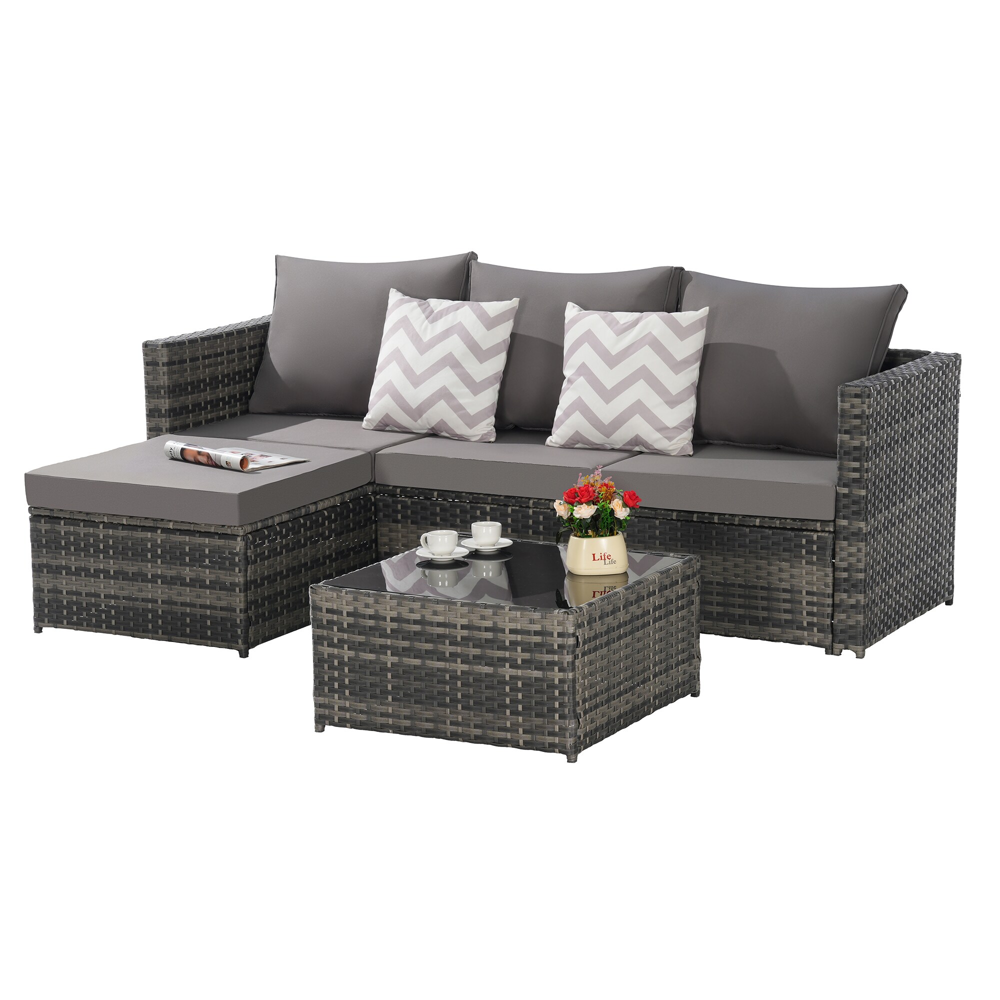 SINOFURN SYB670035GY Patio-Sofas-Daybeds - View #4