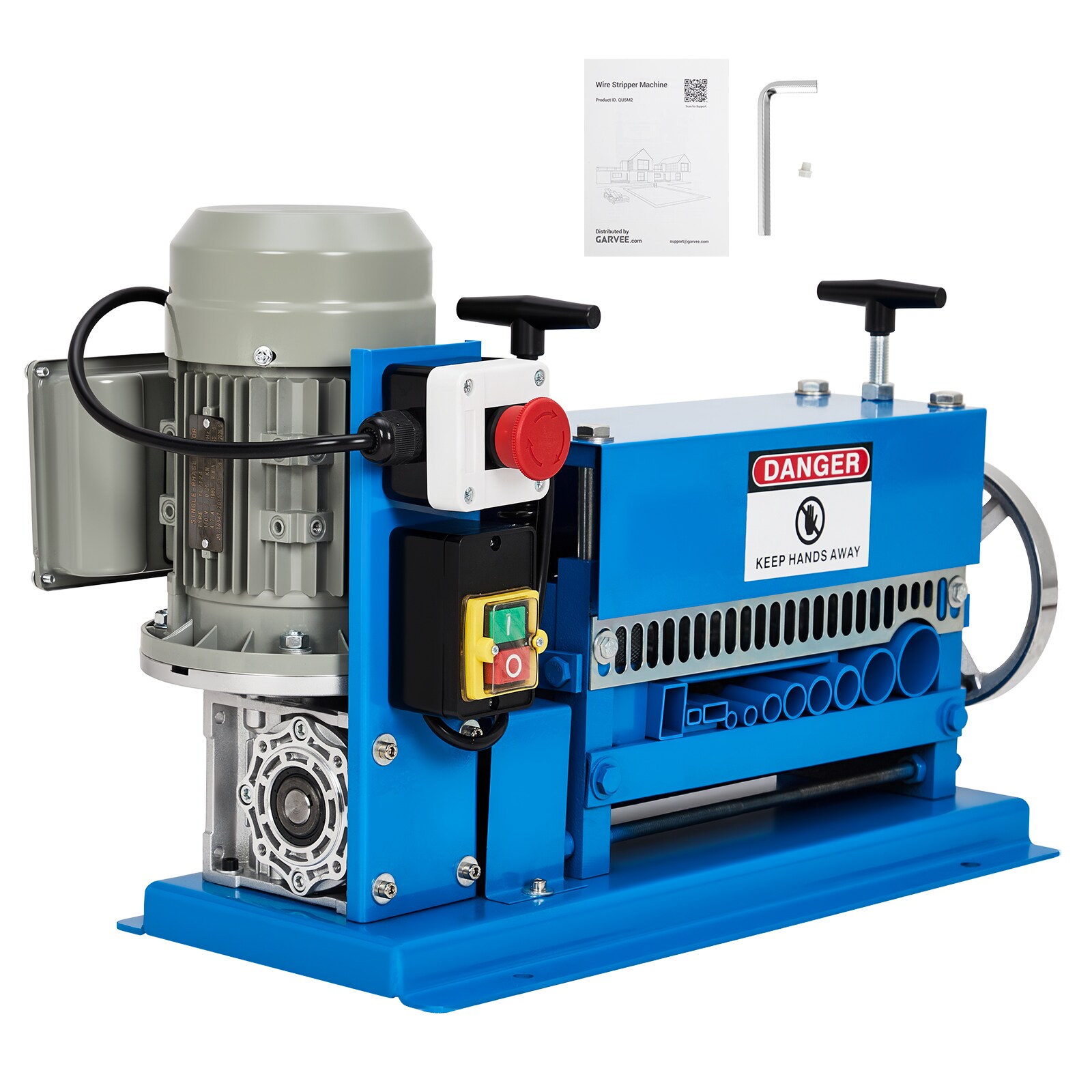 GarveeLife Professional Aluminum Wire Stripper Machine Electric 11 Channels with Hand Crank Copper Recovery Stripping Tool