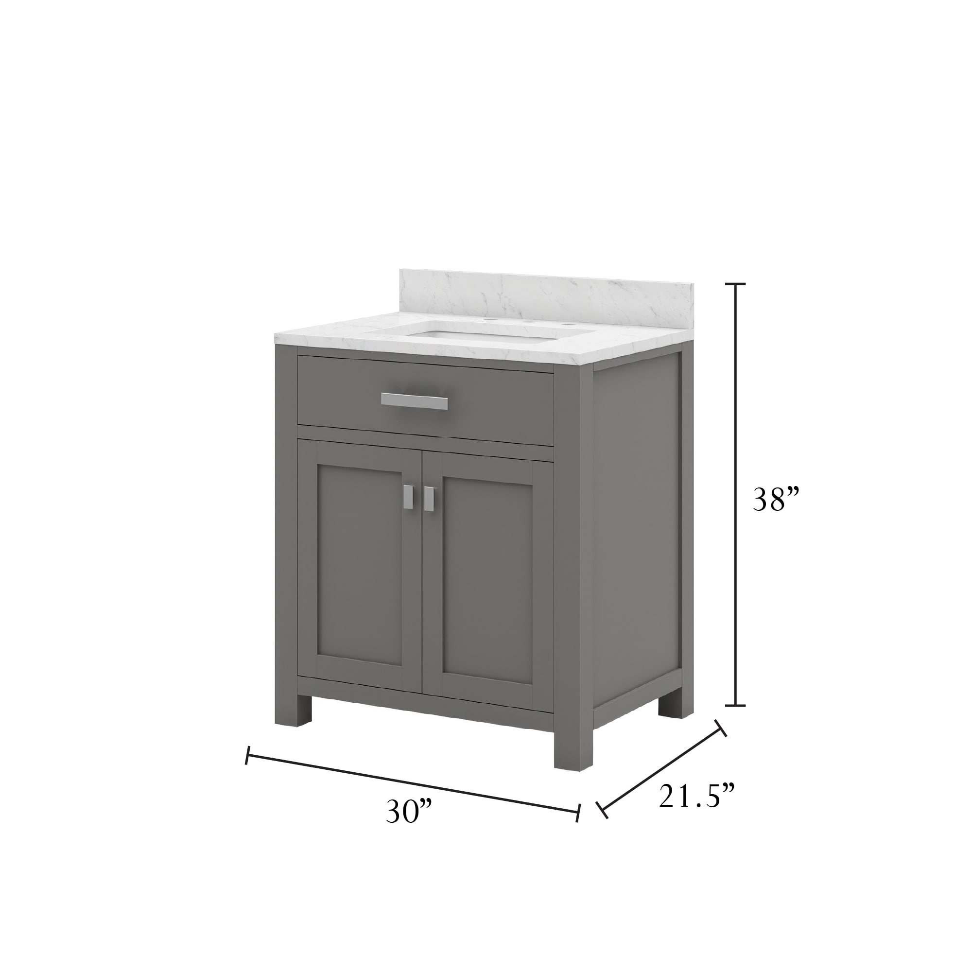 Water Creation Madison 30-in Cashmere Grey Undermount Single Sink ...