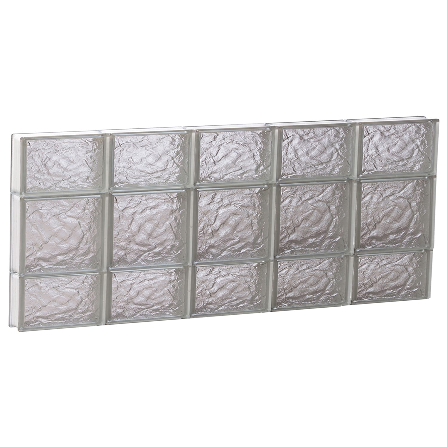 REDI2SET S4020IS Ice Glass 38-3/4-in x 19-1/4-in Frameless Replacement Glass Block Window