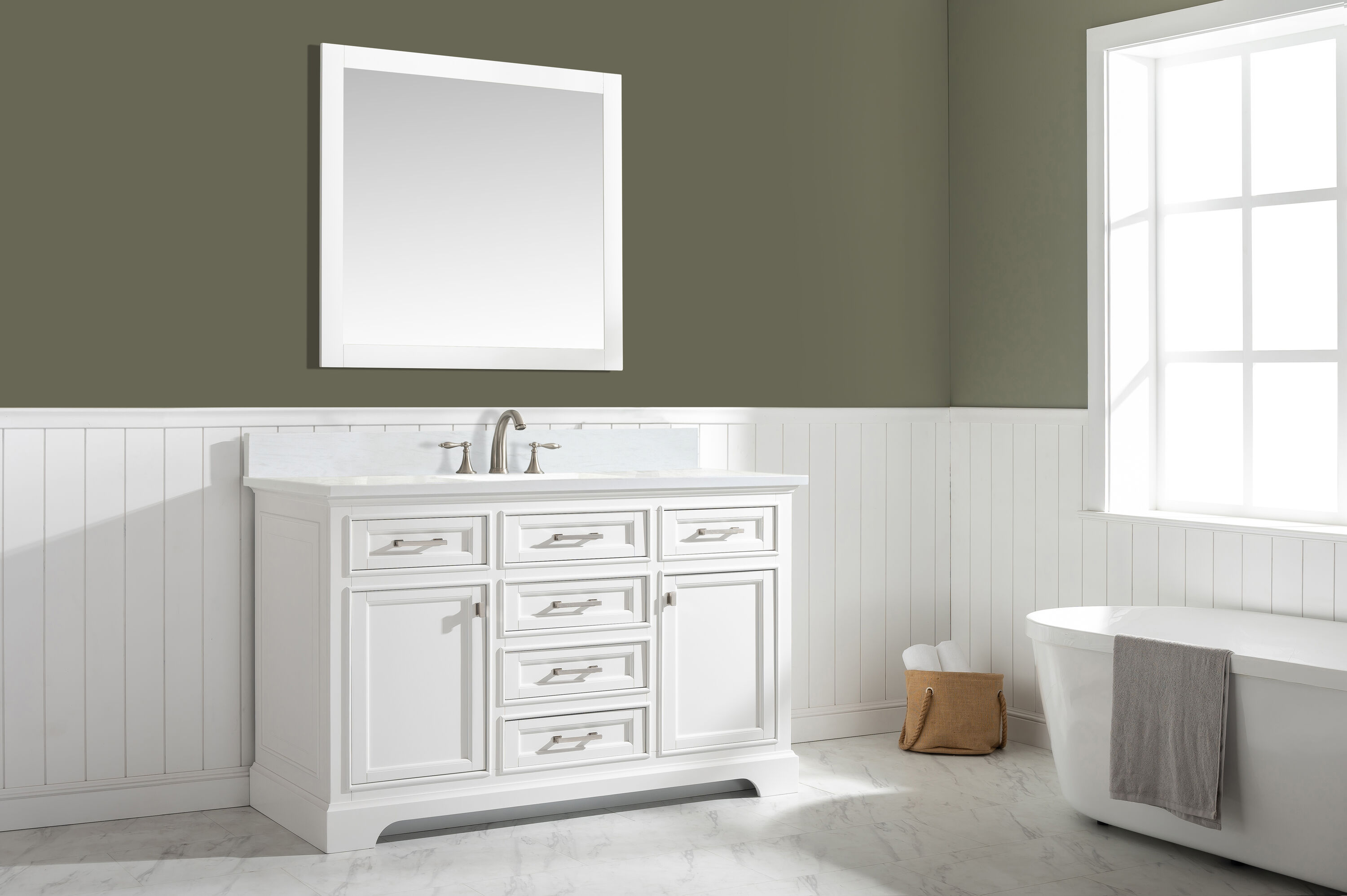 Design Element ML-54-WT Bath-Vanity-Combo - View #3
