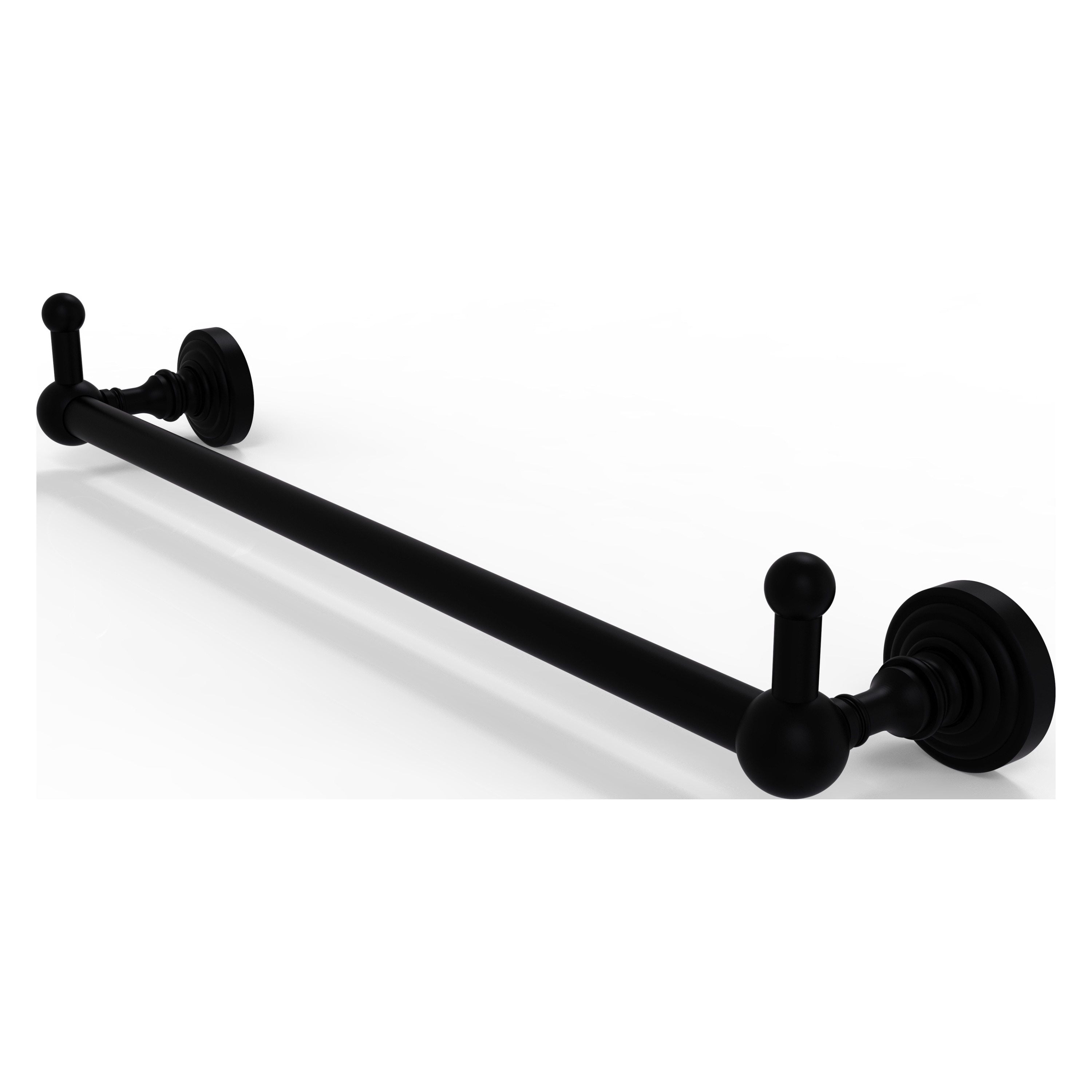 Allied Brass WP-41-18-PEG-BKM Waverly Place 18-in Matte Black Wall mount Single Towel Bar
