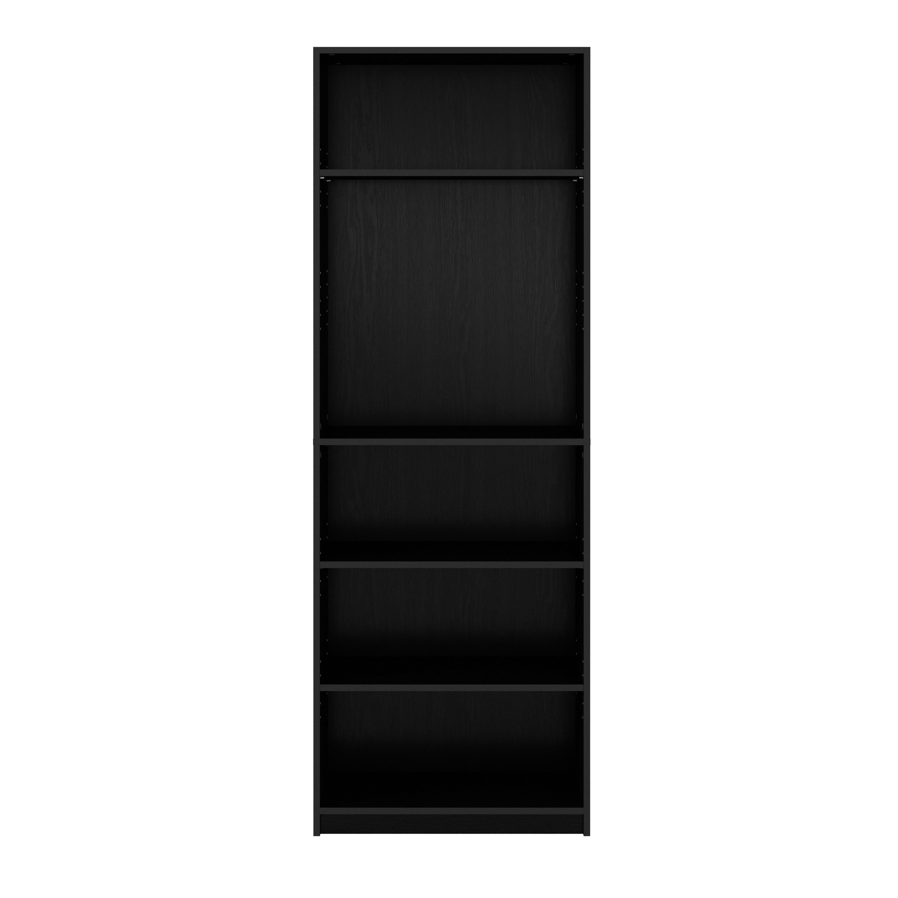 CorLiving BVLOU377B Dante Black Composite 5 -Shelf Bookcase ( 25-in W x 71-in H x 9-in D ) Finished
