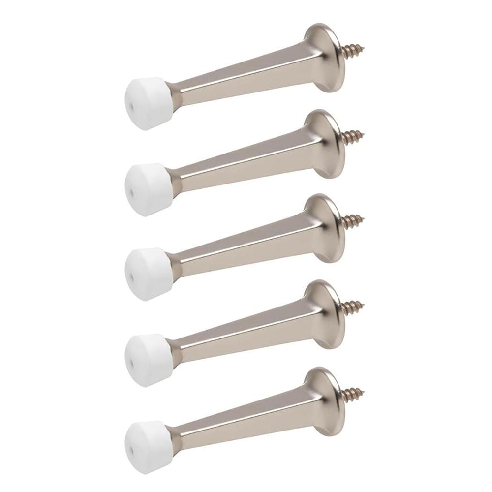 RELIABILT 3-7/10-in Satin Nickel Rigid Door Stop (5-Pack) in the