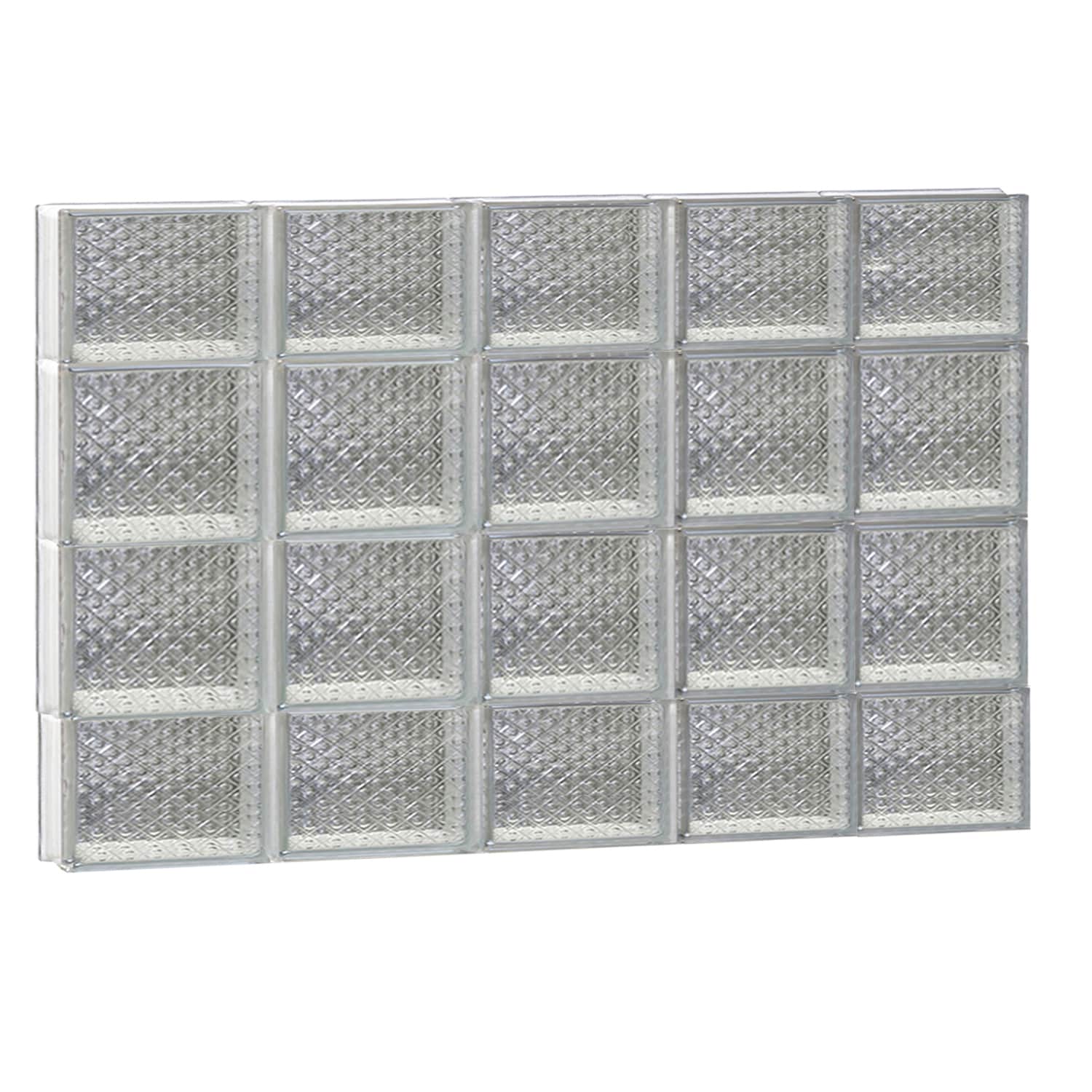 REDI2SET S4028DP Diamond Glass 38-3/4-in x 27-in Frameless Replacement Glass Block Window