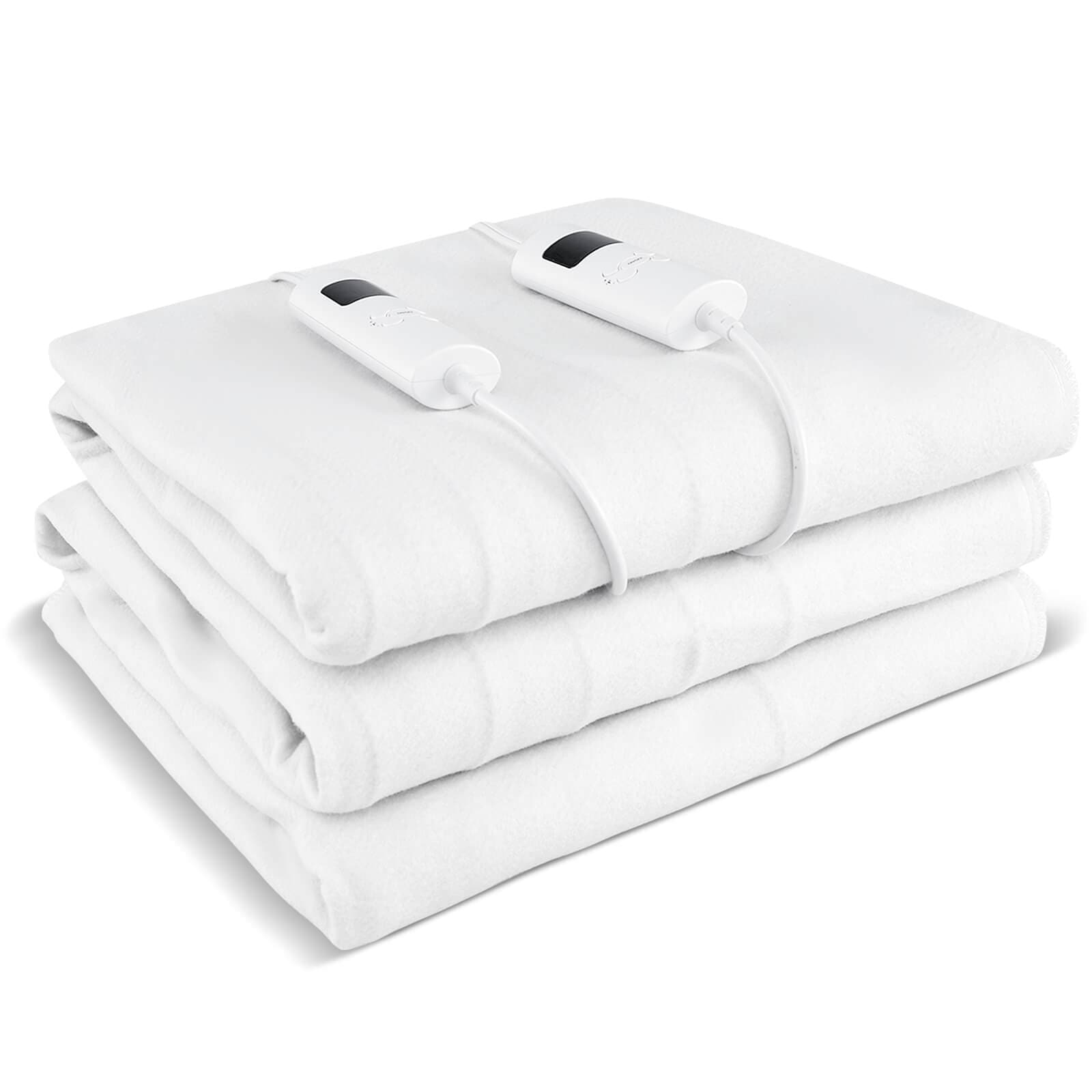 Costway  80 inches x 60 inches Heated Mattress Pad Queen Size Machine Washable Electric Bed Warmer