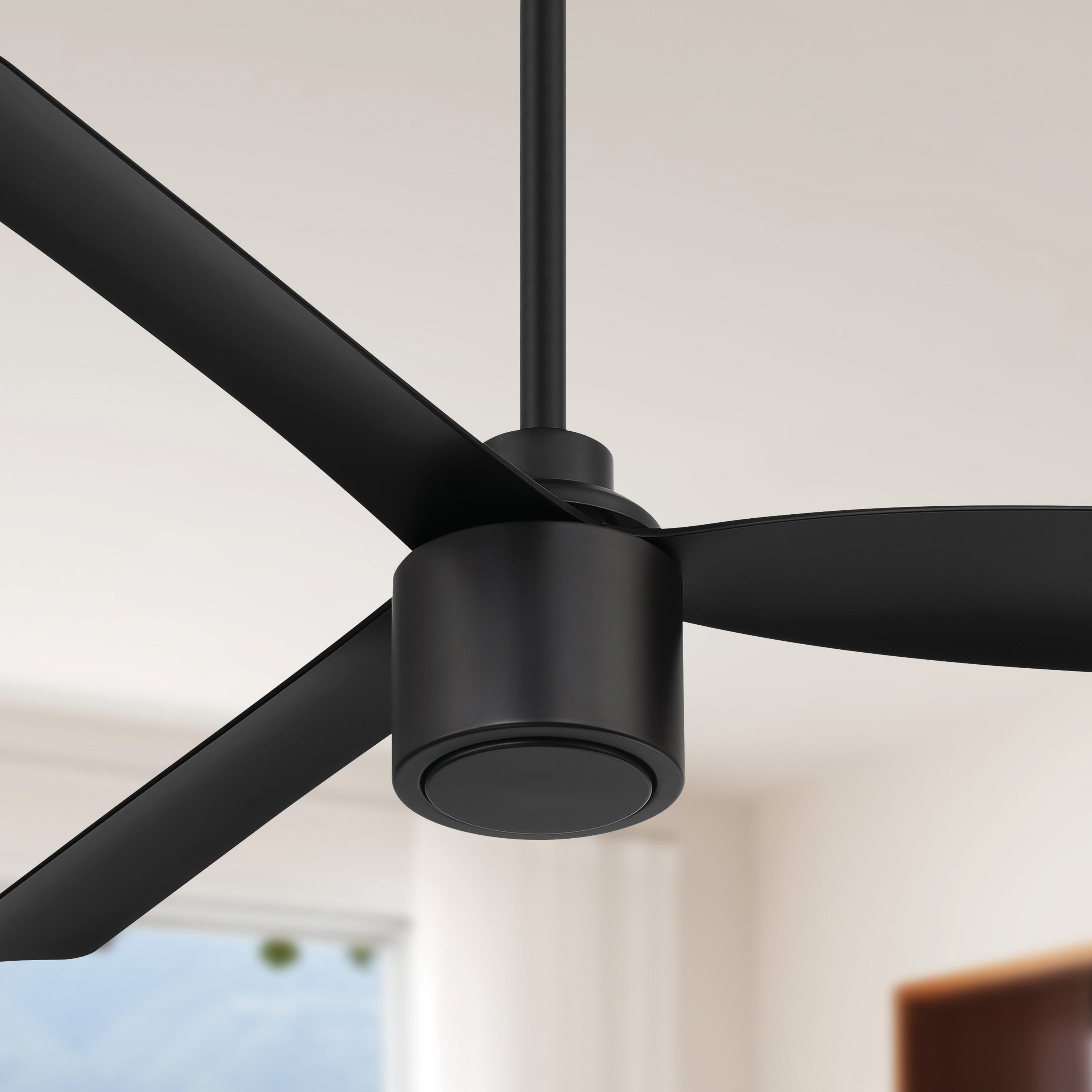 Arranmore Lighting & Fans AR-3001MB-52 RAVIAN 52-in Outdoor Matte Black with Matte Blades Ceiling Fan and Remote ( 3 -Blade )