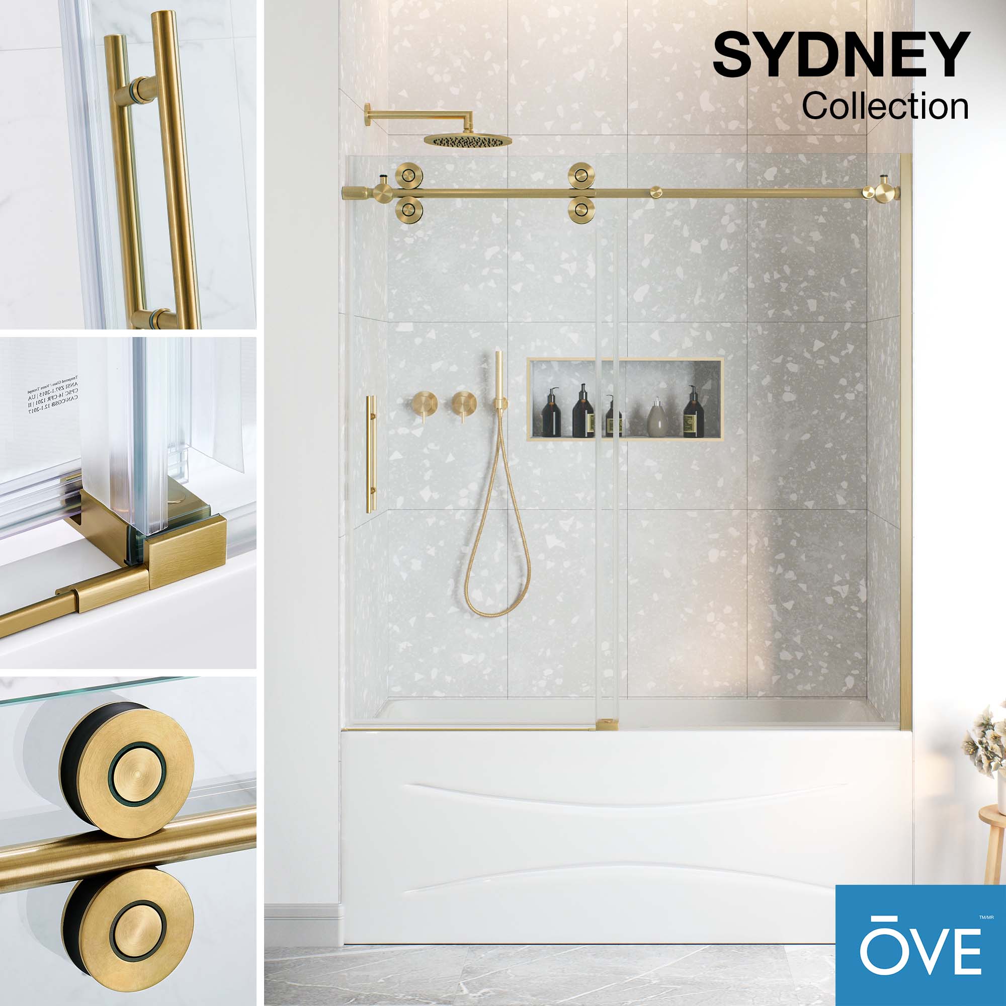 OVE Decors 15BGP-SYDN59-GLD Bathtub-Doors - View #8