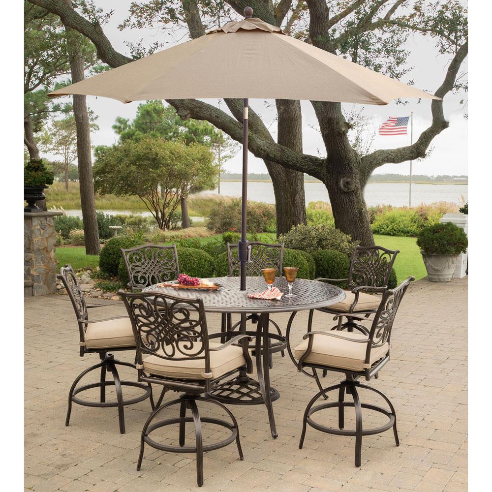 Hanover TRADDN7PCBR-SU Patio-Dining-Sets - View #14