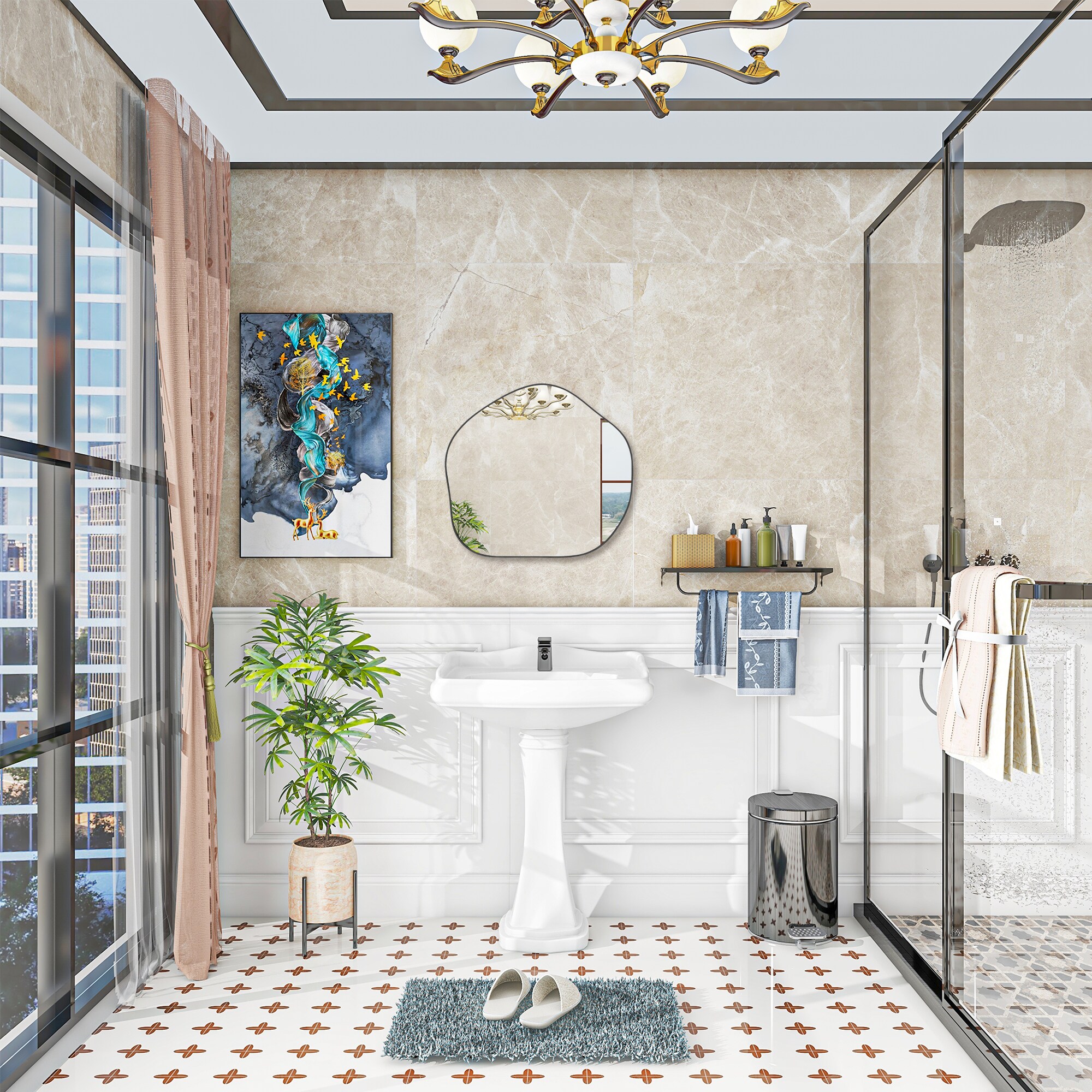WELLFOR BMJ10206DK Framed-Bath-Mirrors - View #4