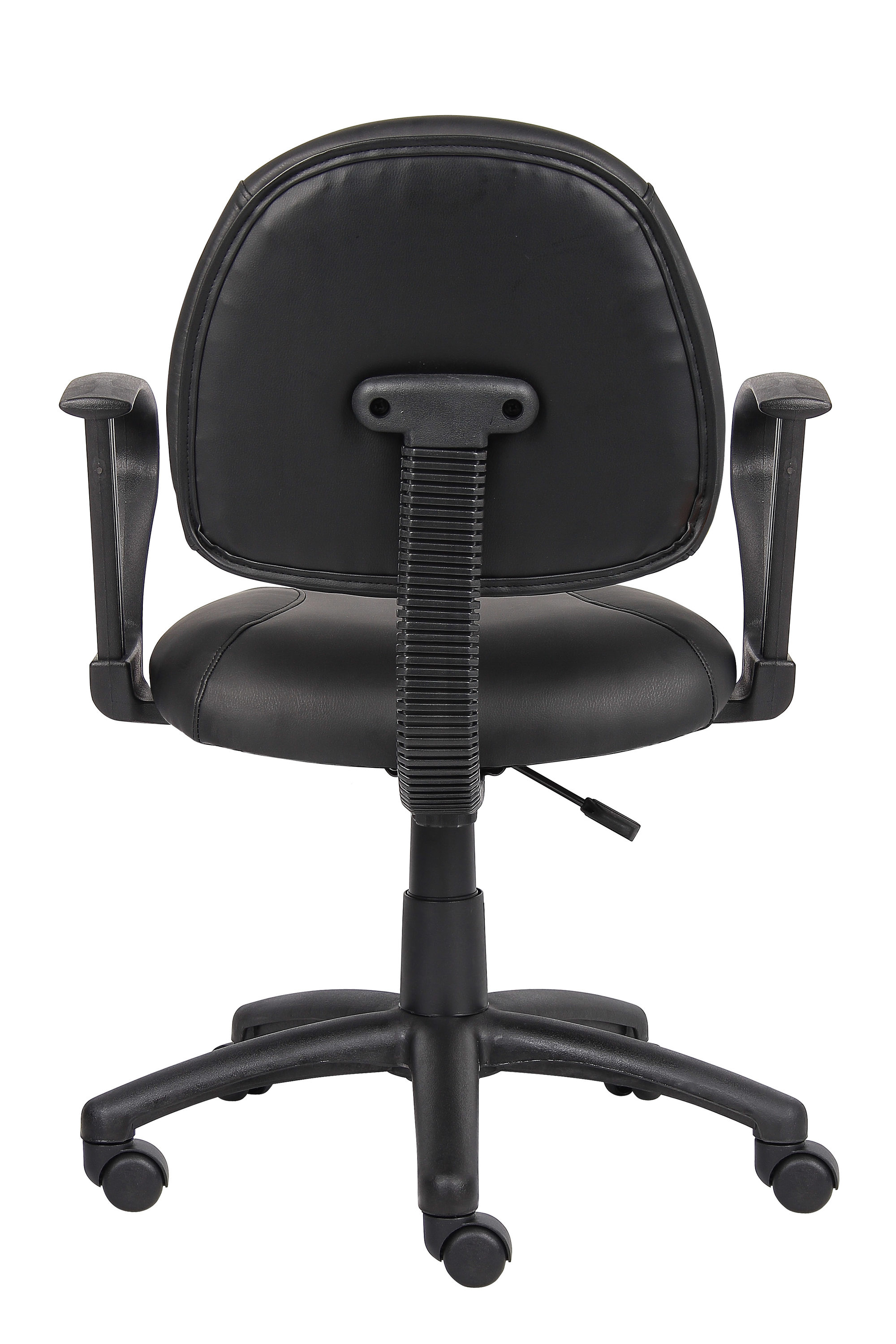 Black LeatherPlus Ergonomic Task Chair with Fixed Arms