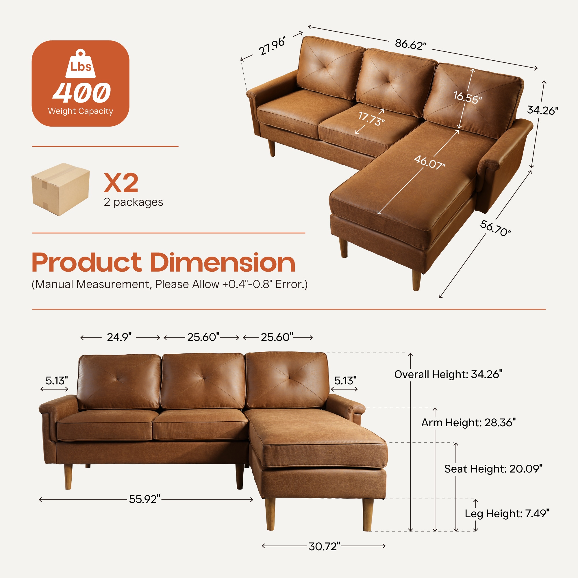 Caodoc L5-NOPR700-4 Sofas-Loveseats - View #2