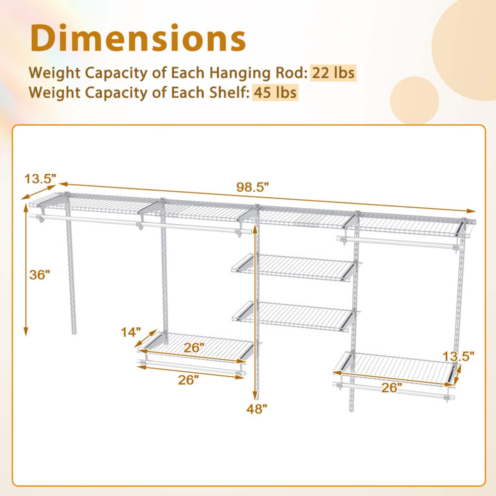 SUGIFT LW038SUGHY528 Wire-Closet-Kits - View #3