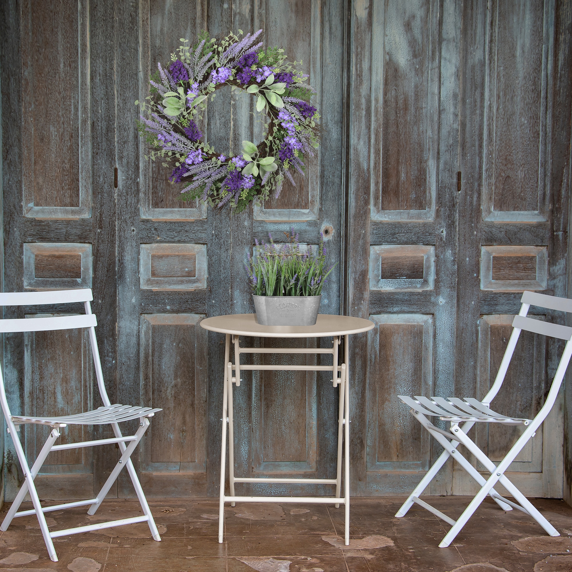 Lavender and Greenery 24-Inch Grapevine Floral Wreath