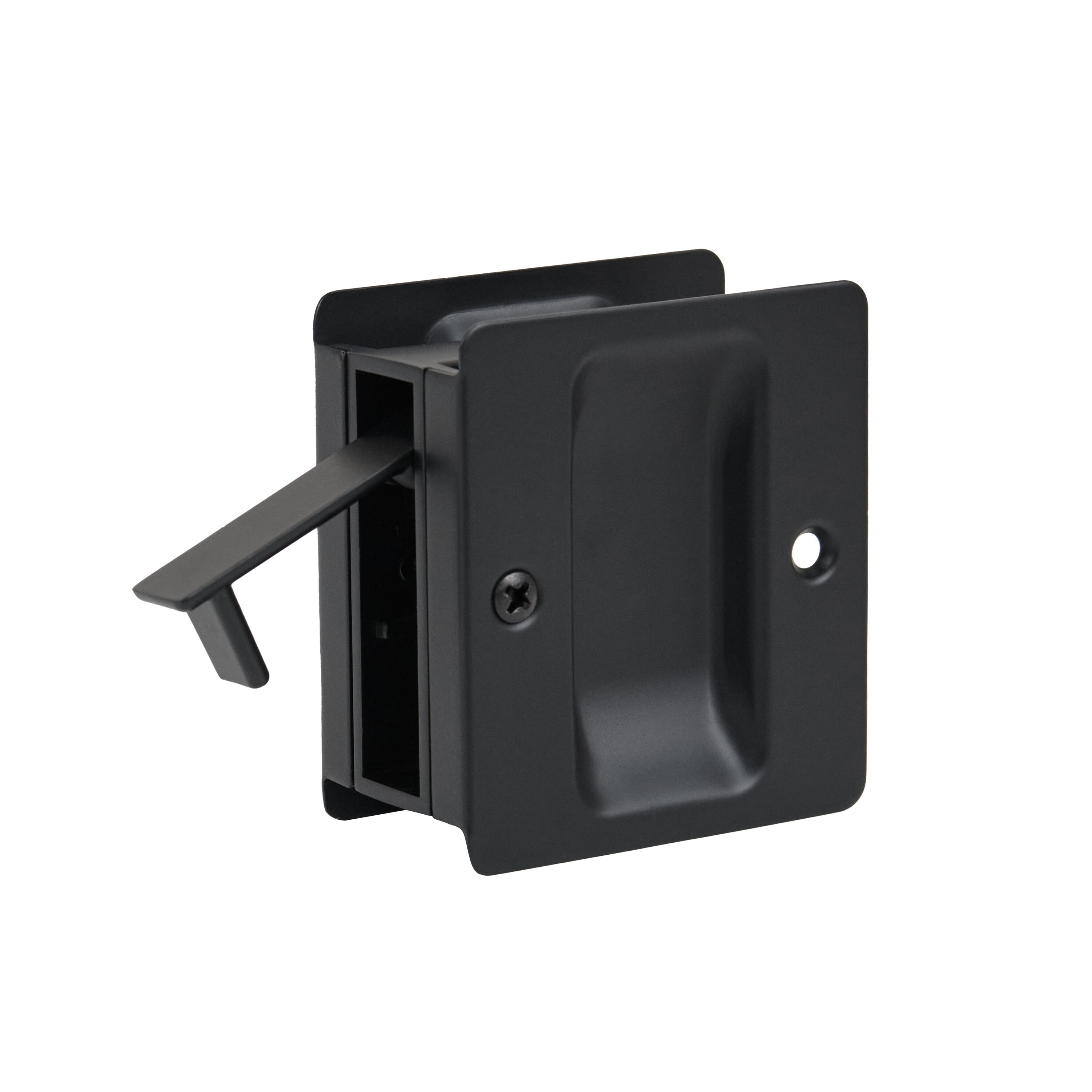 M-D 45311 1.375-in Matte black Pocket Door Pull