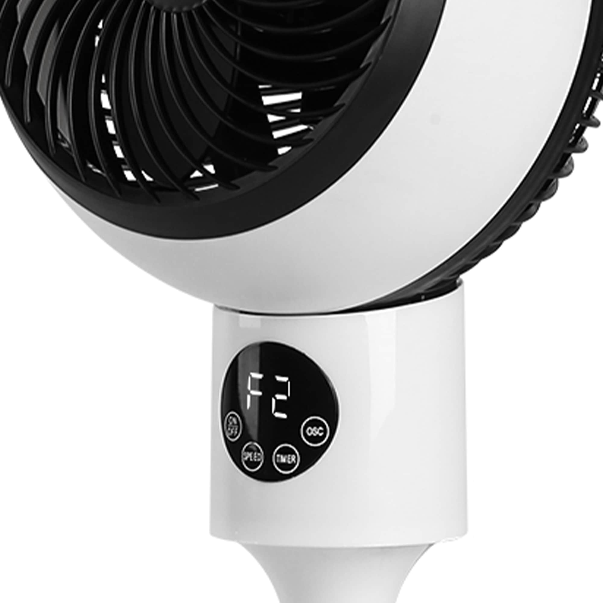 Kahomvis 7 in. 3 Heat Modes Setting Portable Electric Space Heater Desk Fan in White