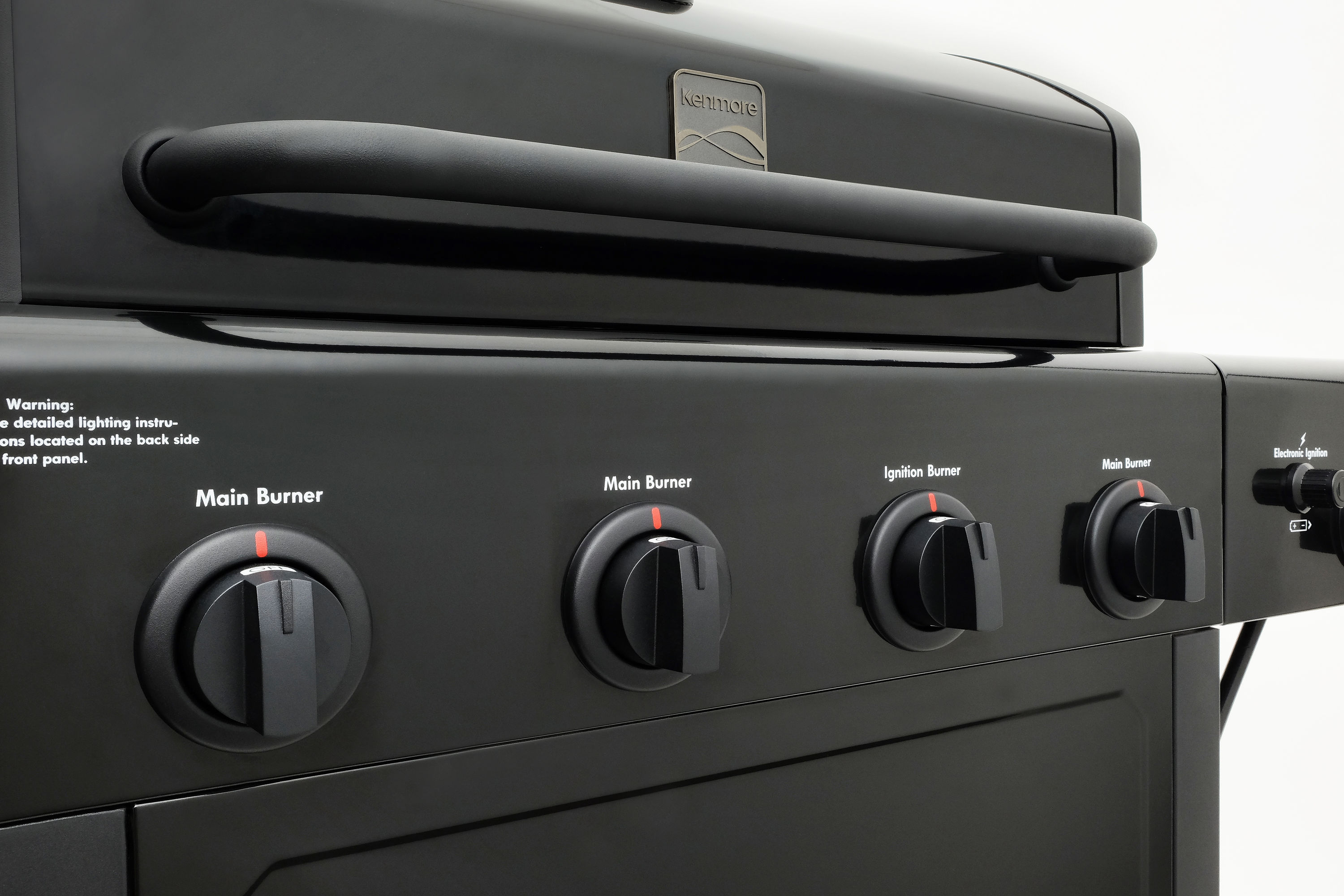 Kenmore Black 4-burner Liquid Propane Gas Grill With 1 Side Burner In 