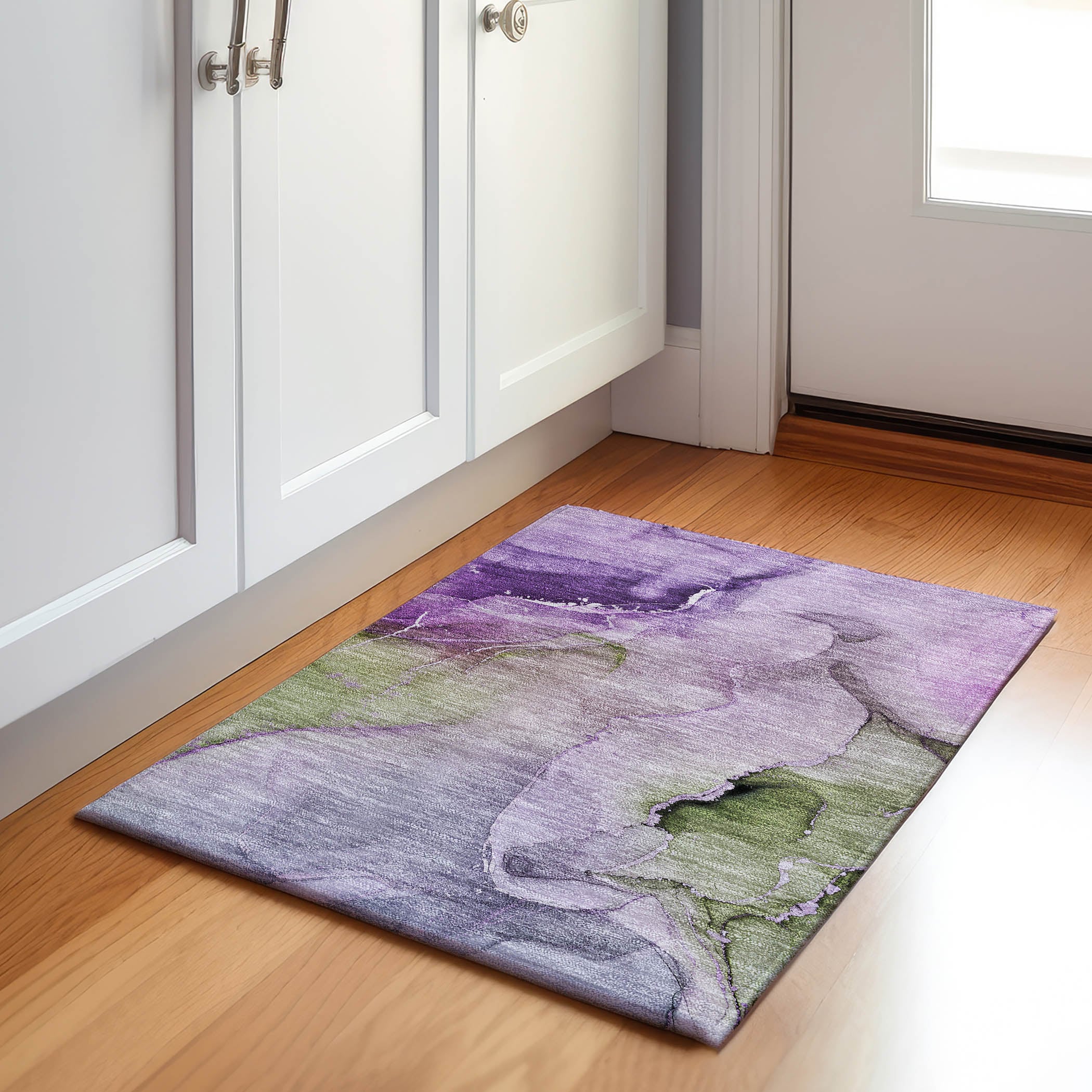 Addison Rugs AMF530BU2X8 Mayfield AMF530BU 2 x 7 (ft) Loomed Polyester Blue Rectangular Indoor Geometric Machine washable Area rug