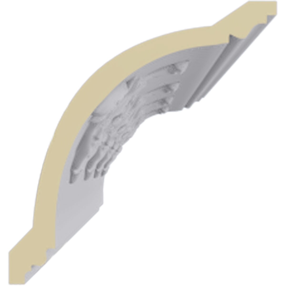 4 5/8"H x 4 3/8"P x 6 3/8"F x 94 1/2"L, (7 7/8" Repeat), Nevio Crown Moulding