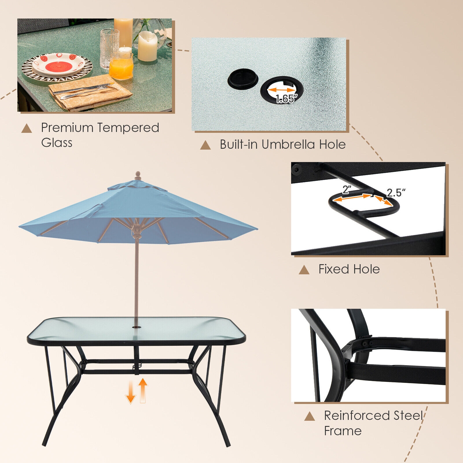 LIVIZA TDZ10407-X Patio-Dining-Sets - View #4