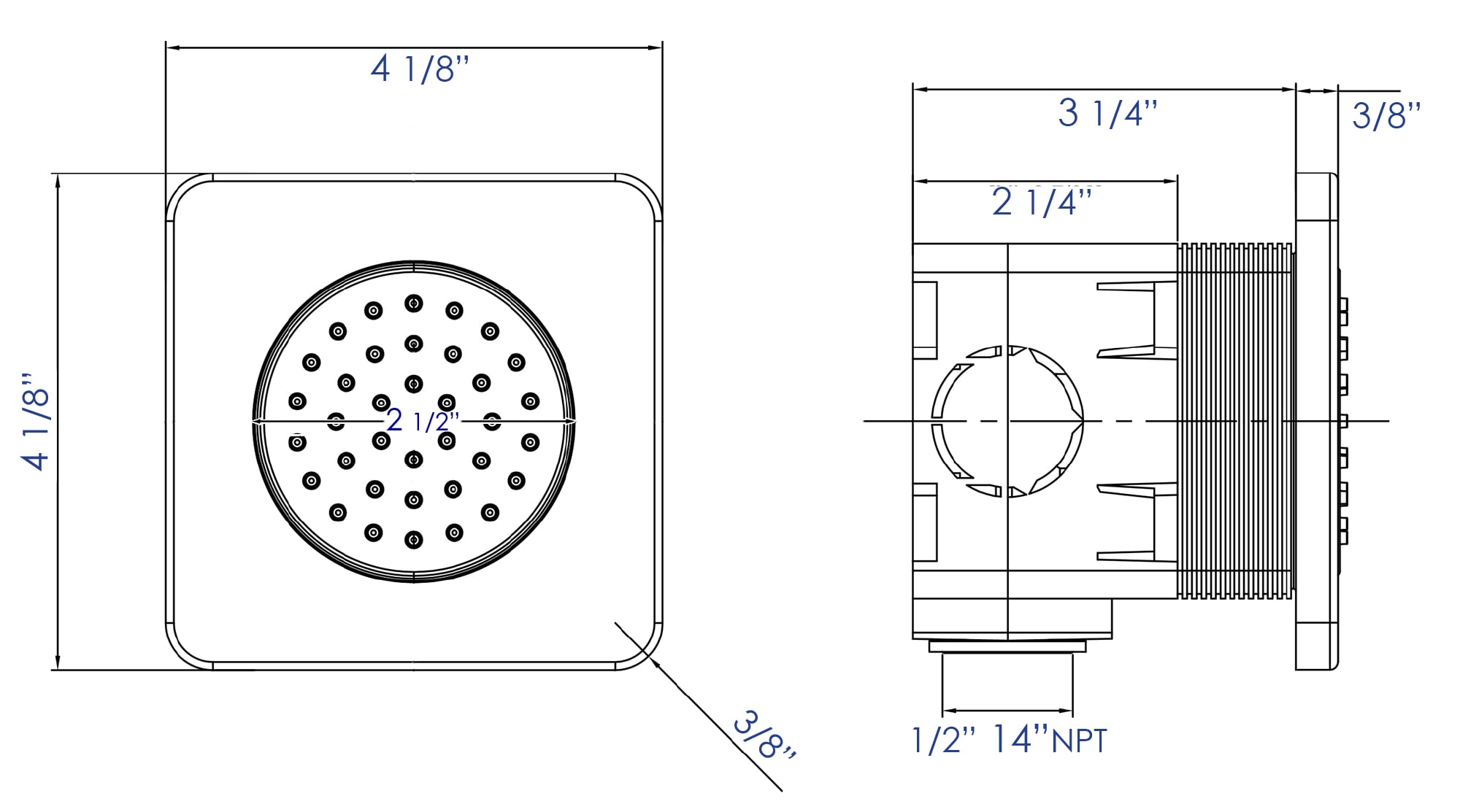 ALFI AB3801-BN Shower-Tub-Jets - View #4