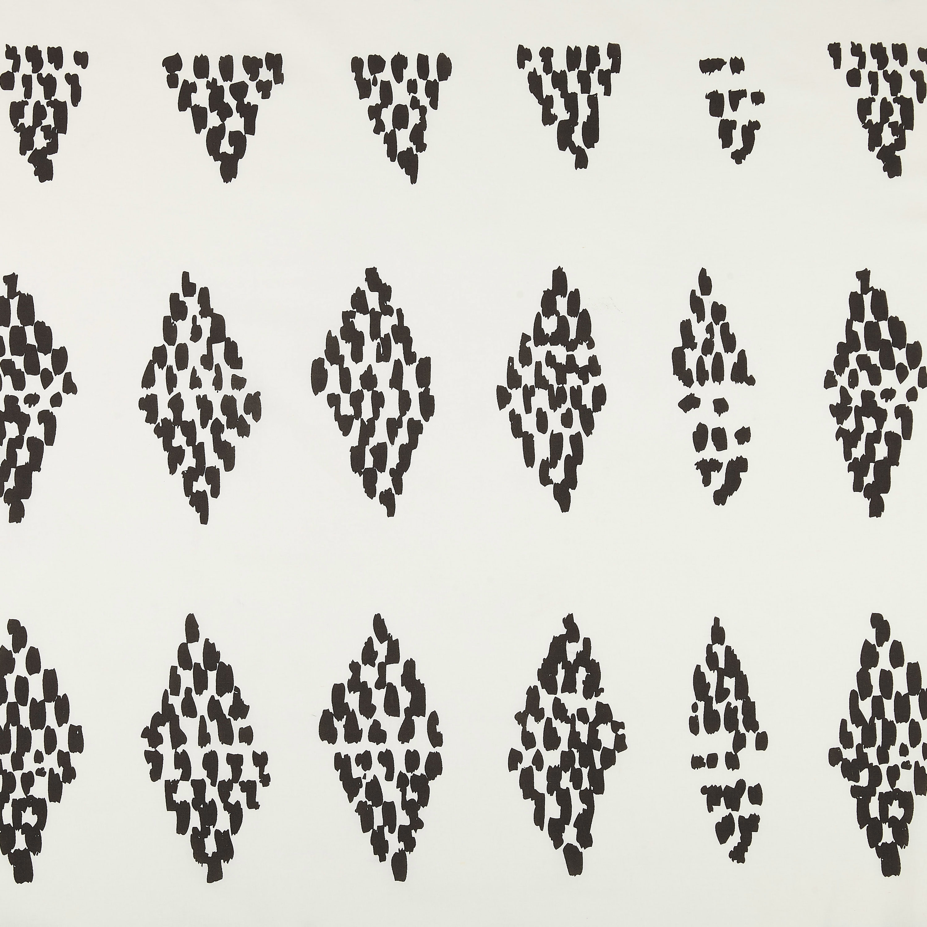 Standard Black and White Cotton Geometric Shower Curtain